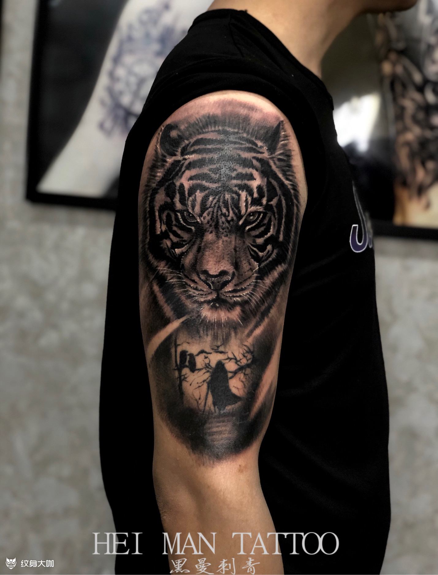 写实老虎_纹身图案手稿图片_广州黑曼的纹身作品集