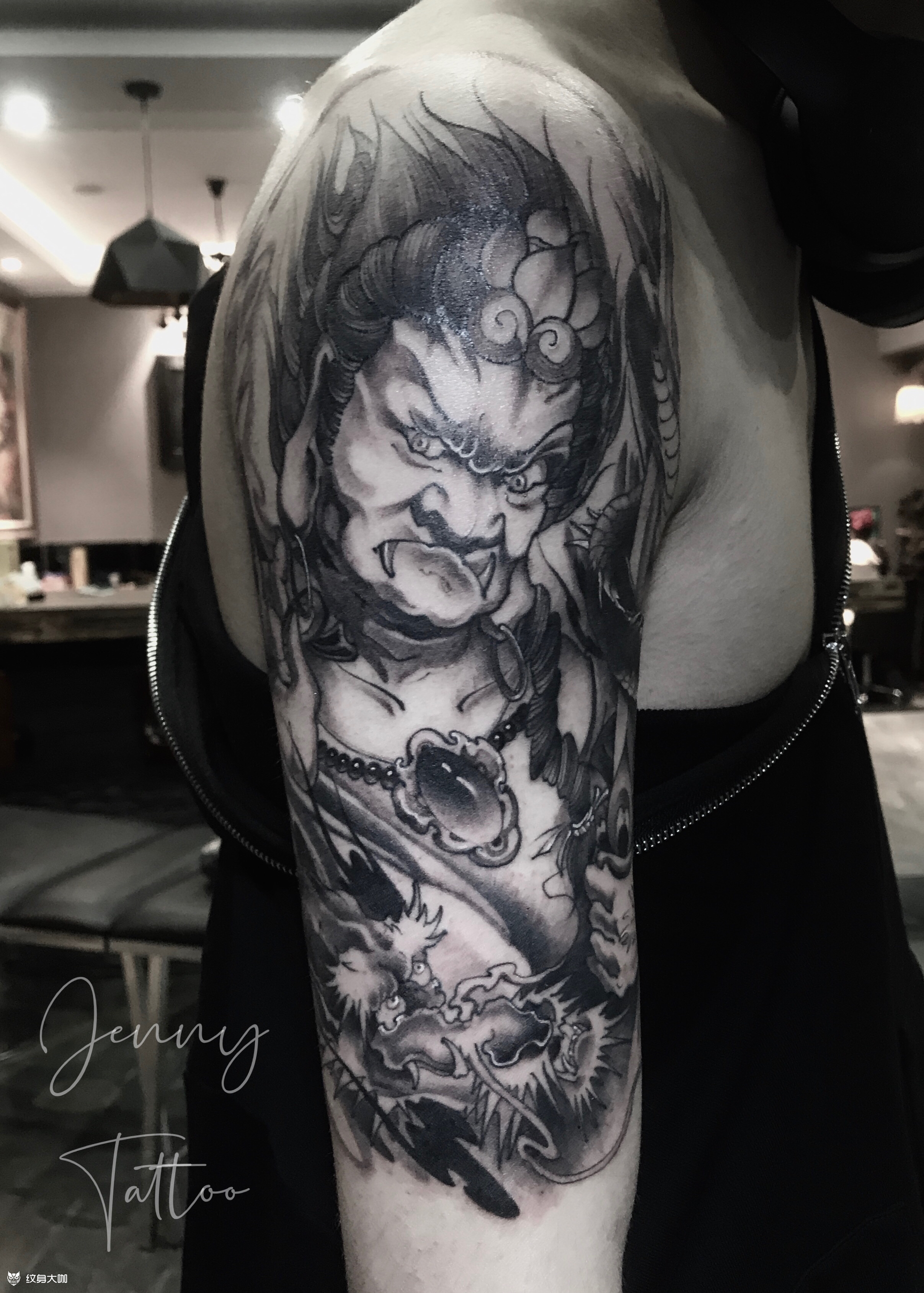 不动明王_纹身图案手稿图片_ jenny的纹身作品集