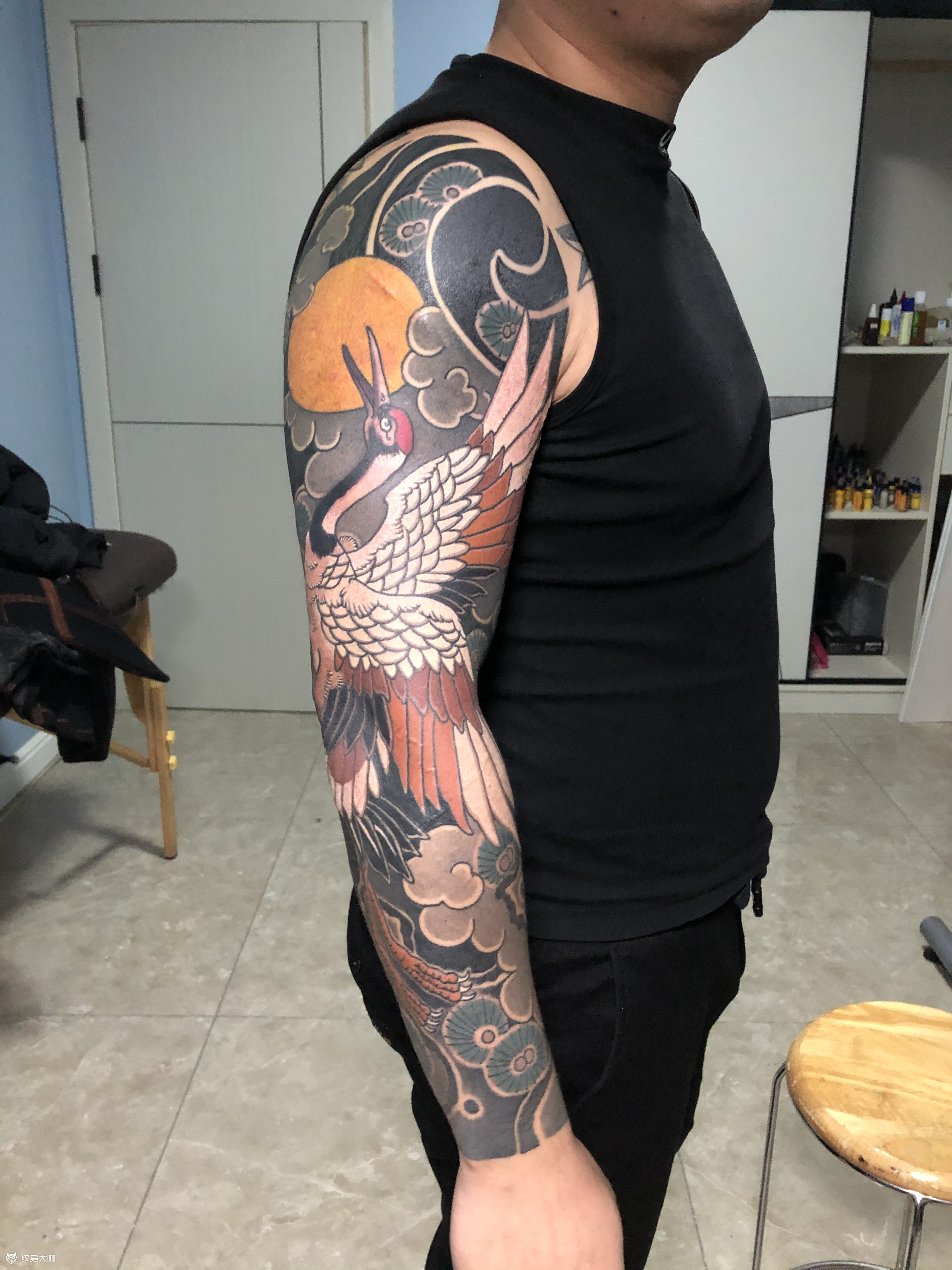 老传统花臂_纹身图案手稿图片_程迷的纹身作品集