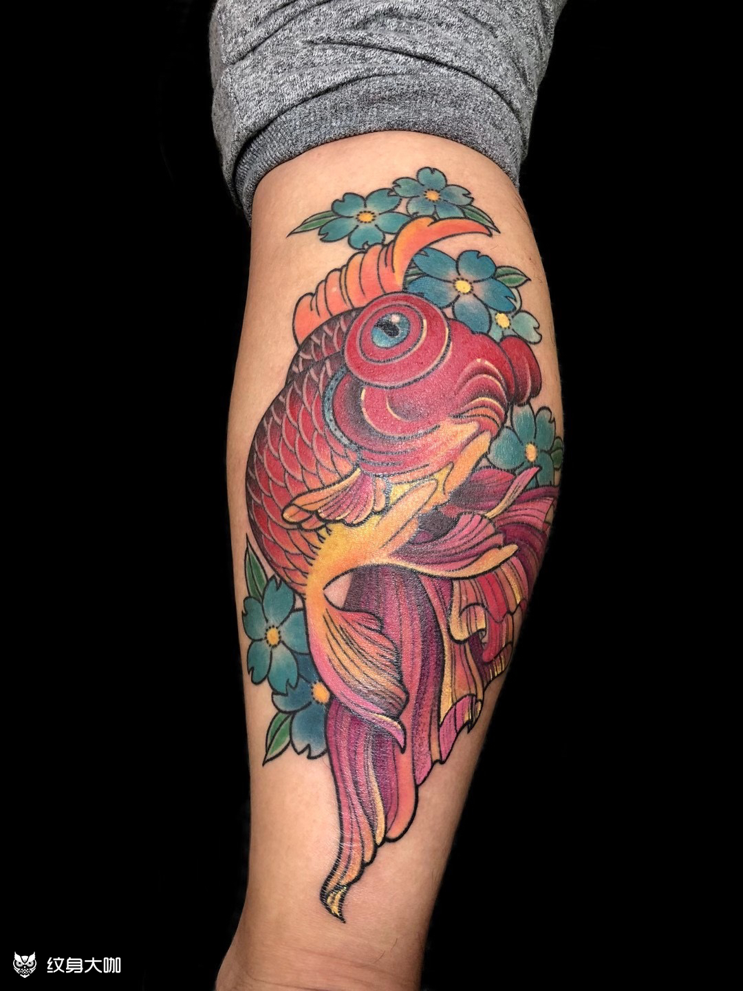 小金鱼_纹身图案手稿图片_顾童童的纹身作品集