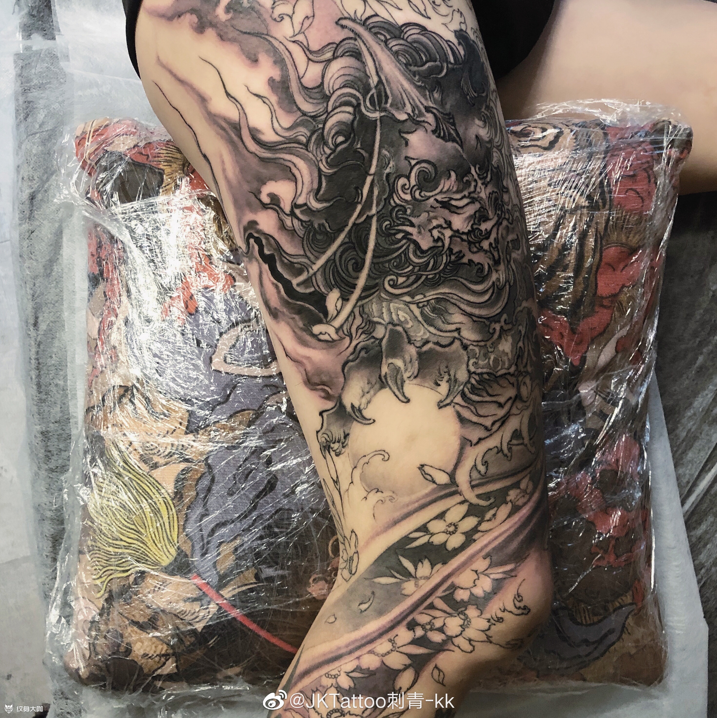 新传统作业 94 谛听_纹身图案手稿图片_篆十三 9899的纹身作品