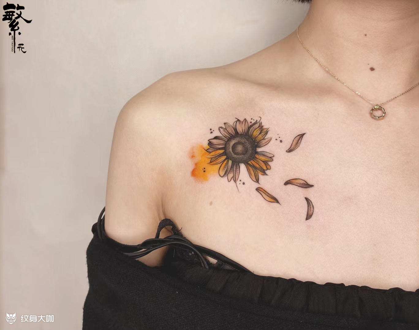 向日葵97_纹身图案手稿图片_繁花·tattoo ·飞虎的纹身作品集