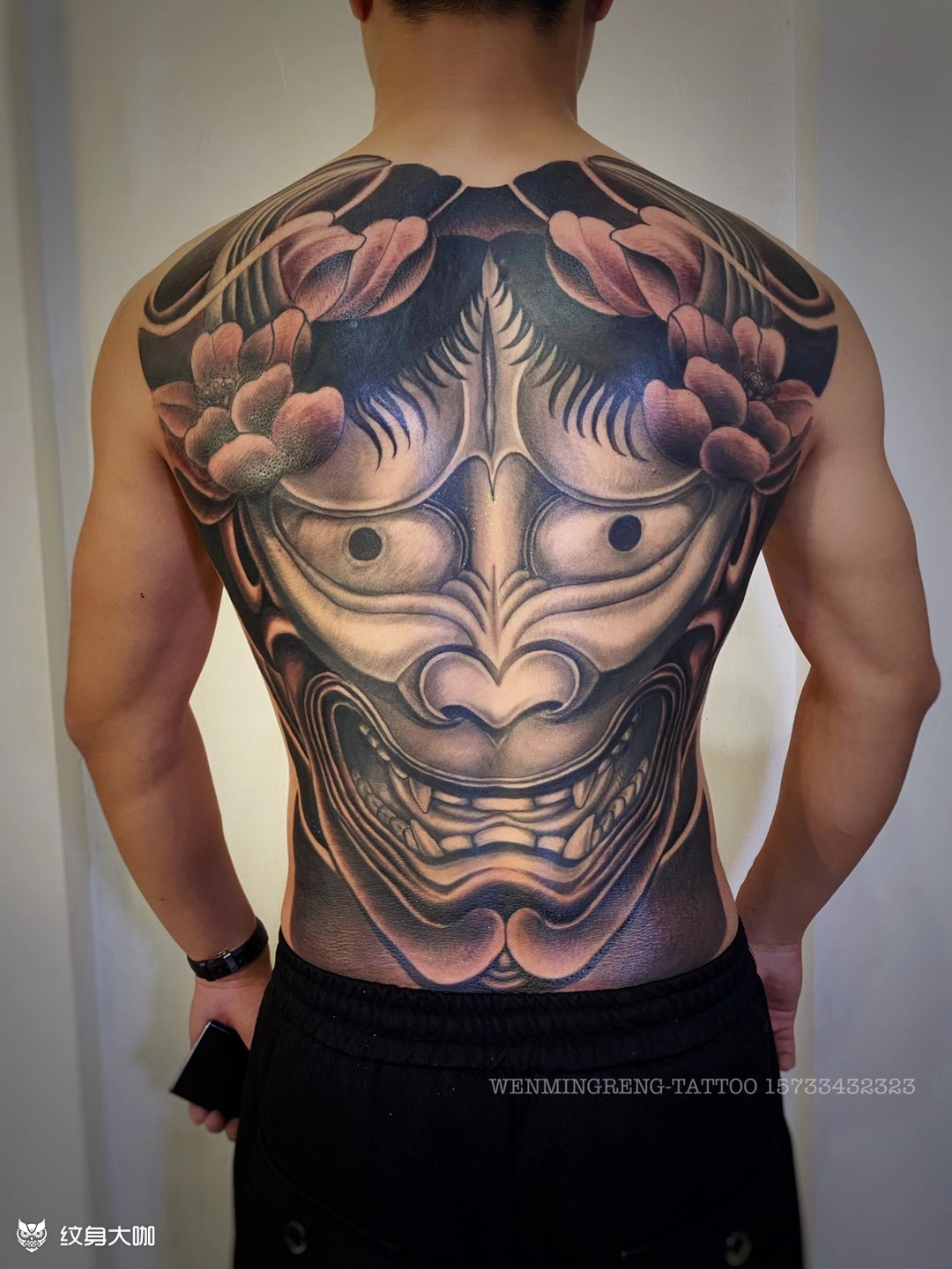满背般若_纹身图案手稿图片_纹铭人的纹身作品集