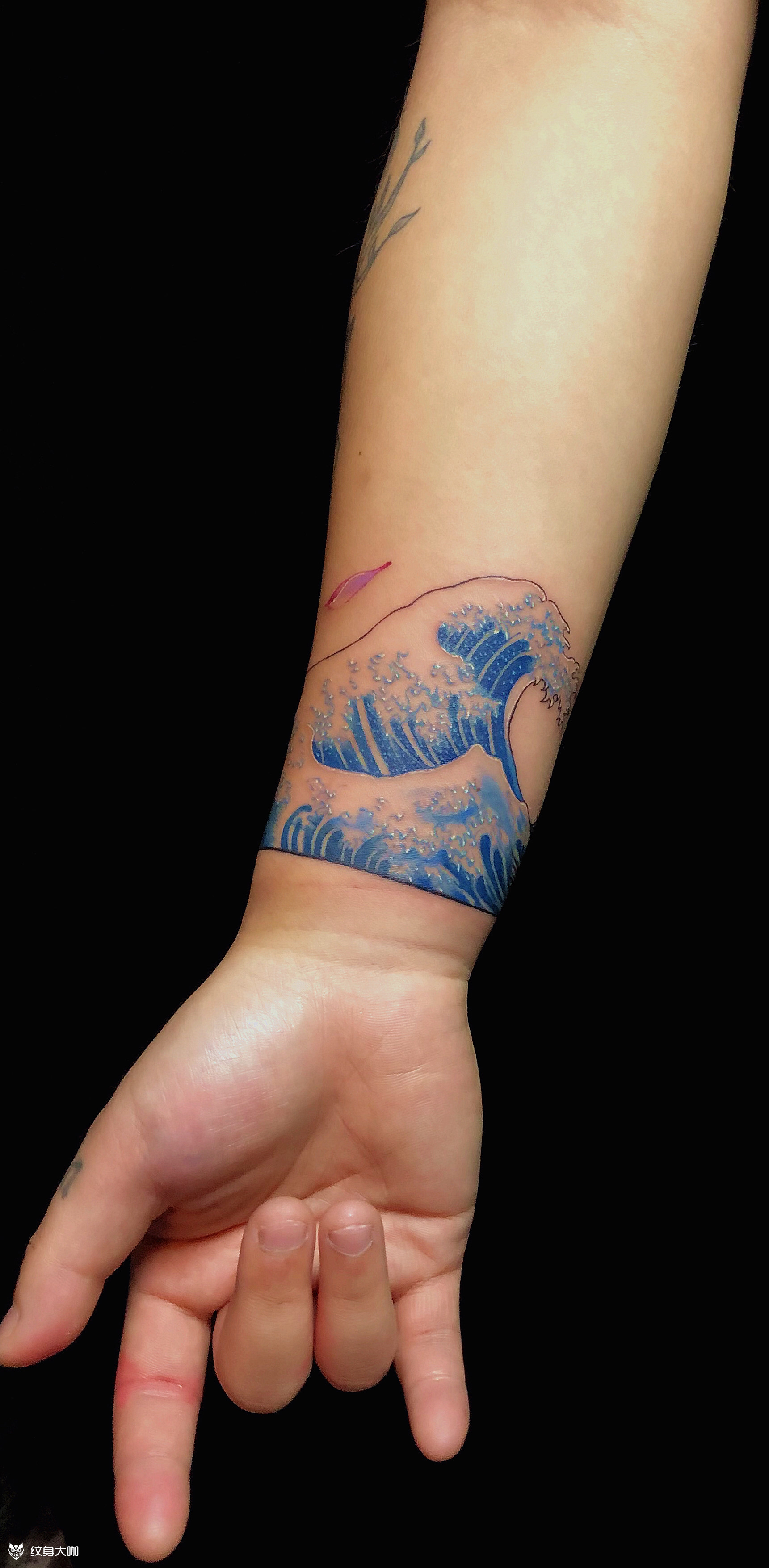 日式浪花_纹身图案手稿图片_筱波的纹身作品集