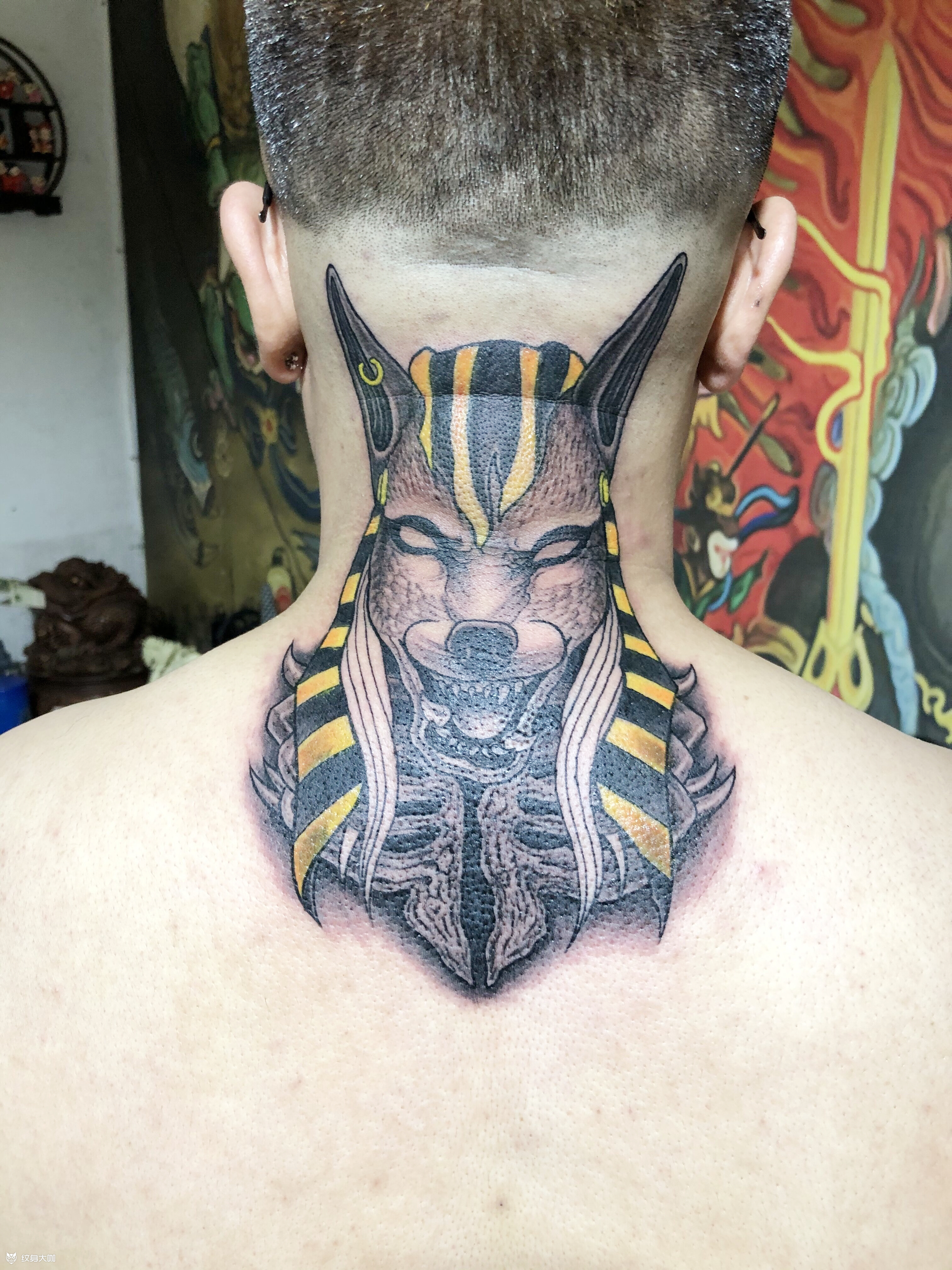 阿努比斯_纹身图案手稿图片_马术达的纹身作品集