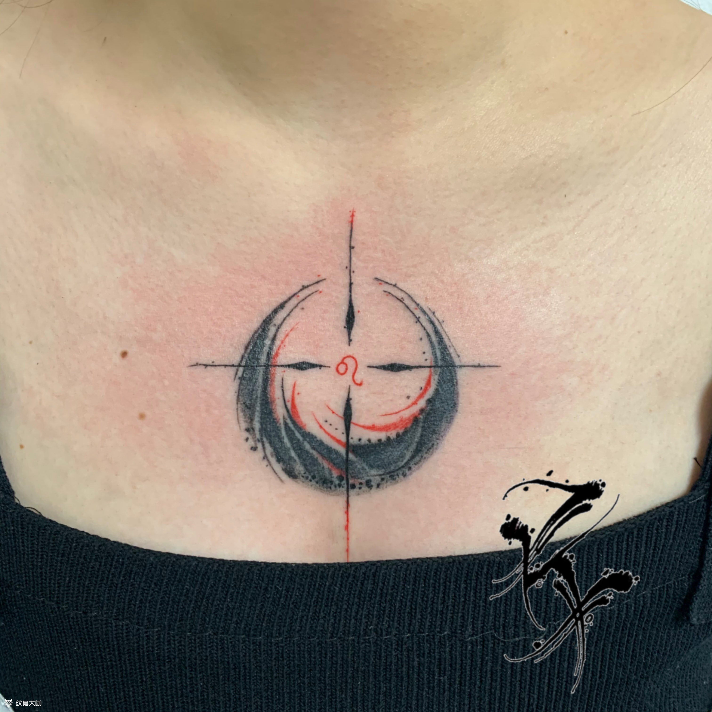 狮子座的漩涡_纹身图案手稿图片_择栖的纹身作品集