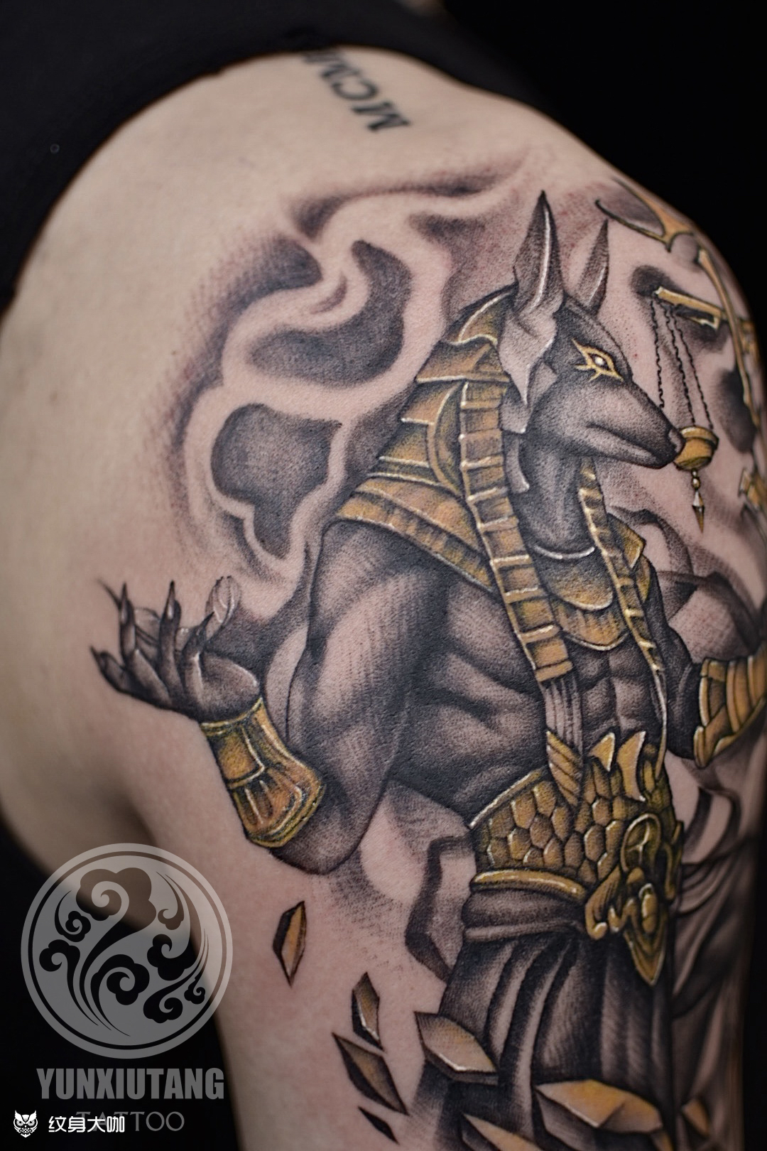 阿努比斯_纹身图案手稿图片_张小龙的纹身作品集