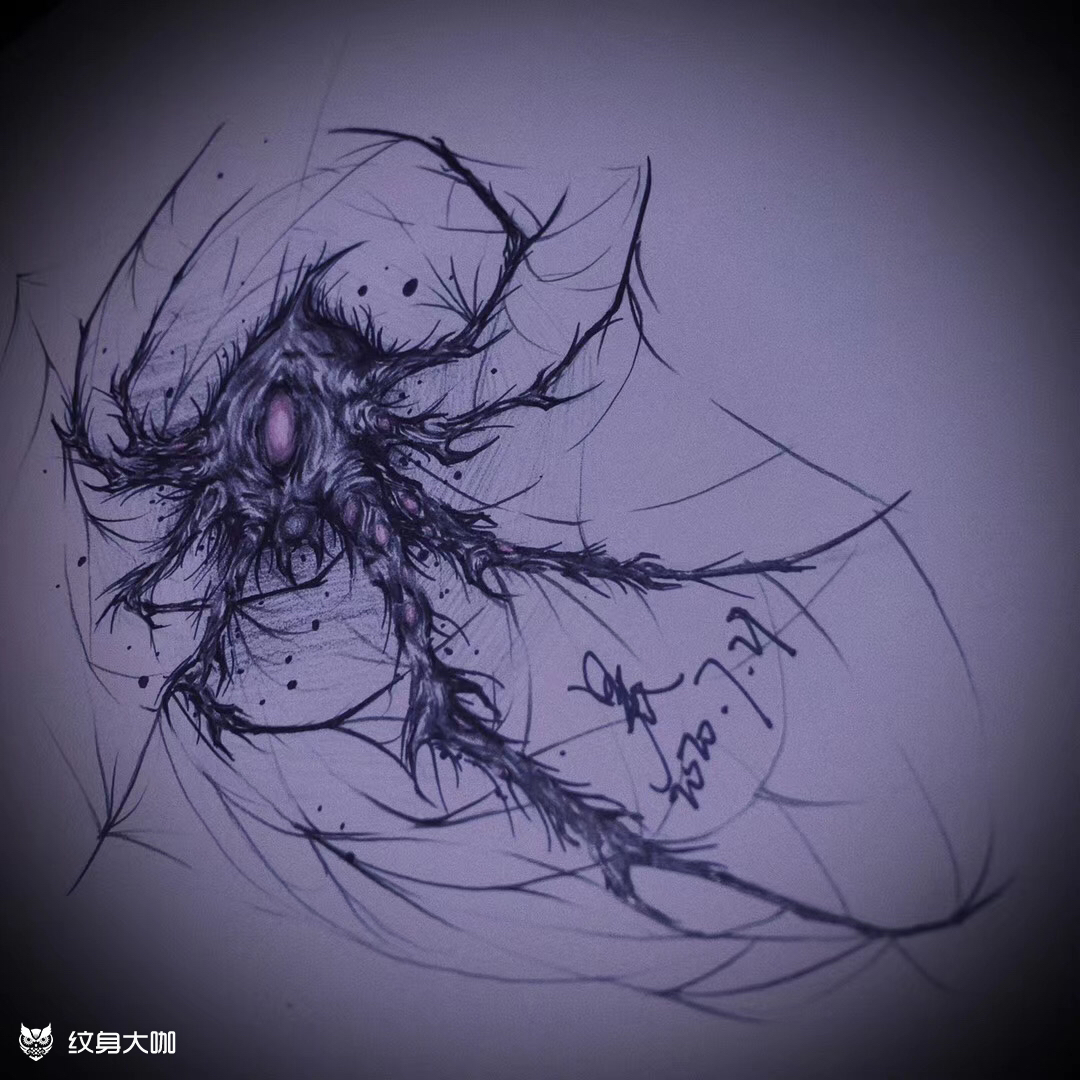 原创暗黑蜘蛛手稿