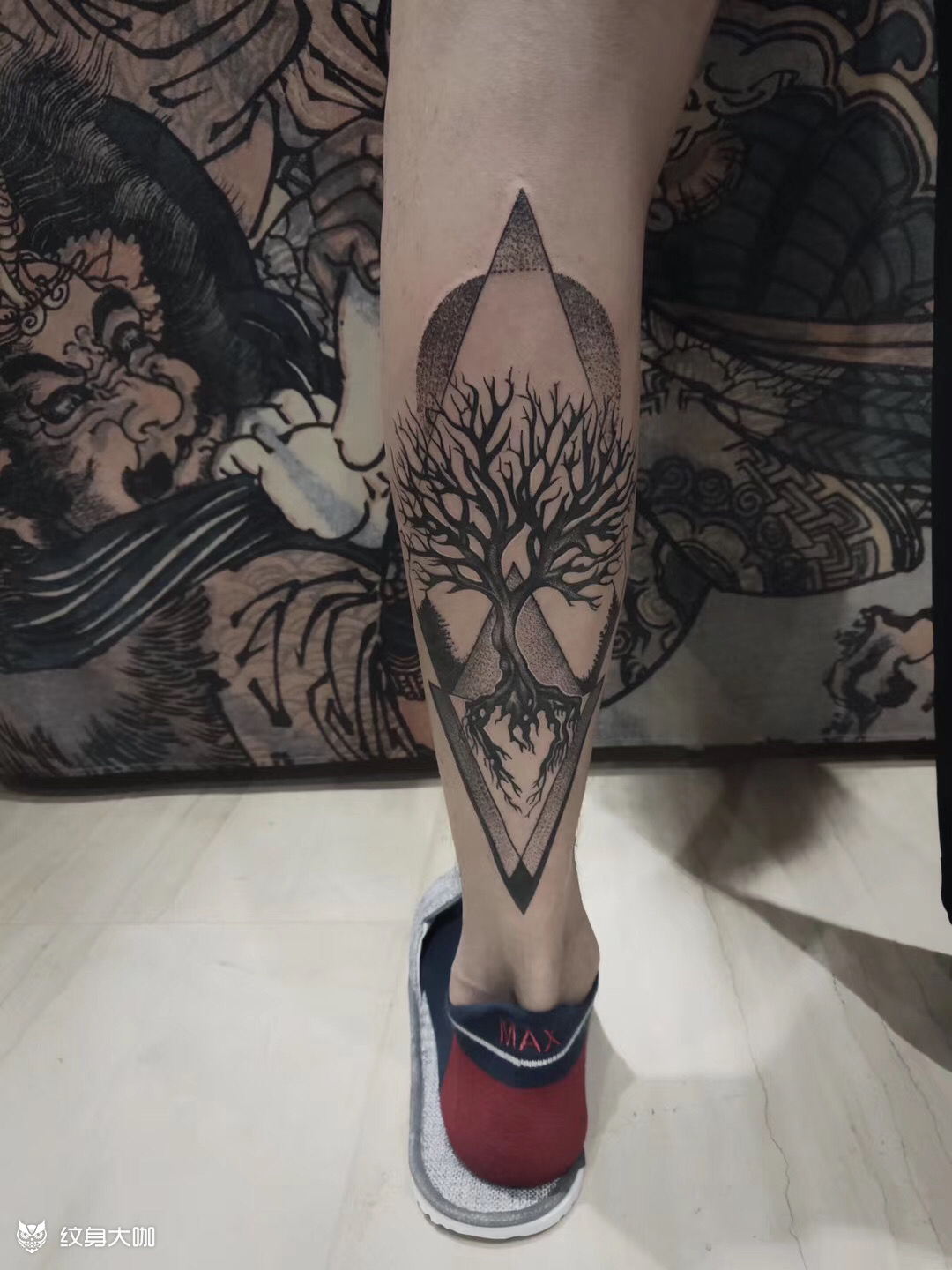 树_纹身图案手稿图片_亿云堂主理人-青石的纹身作品集