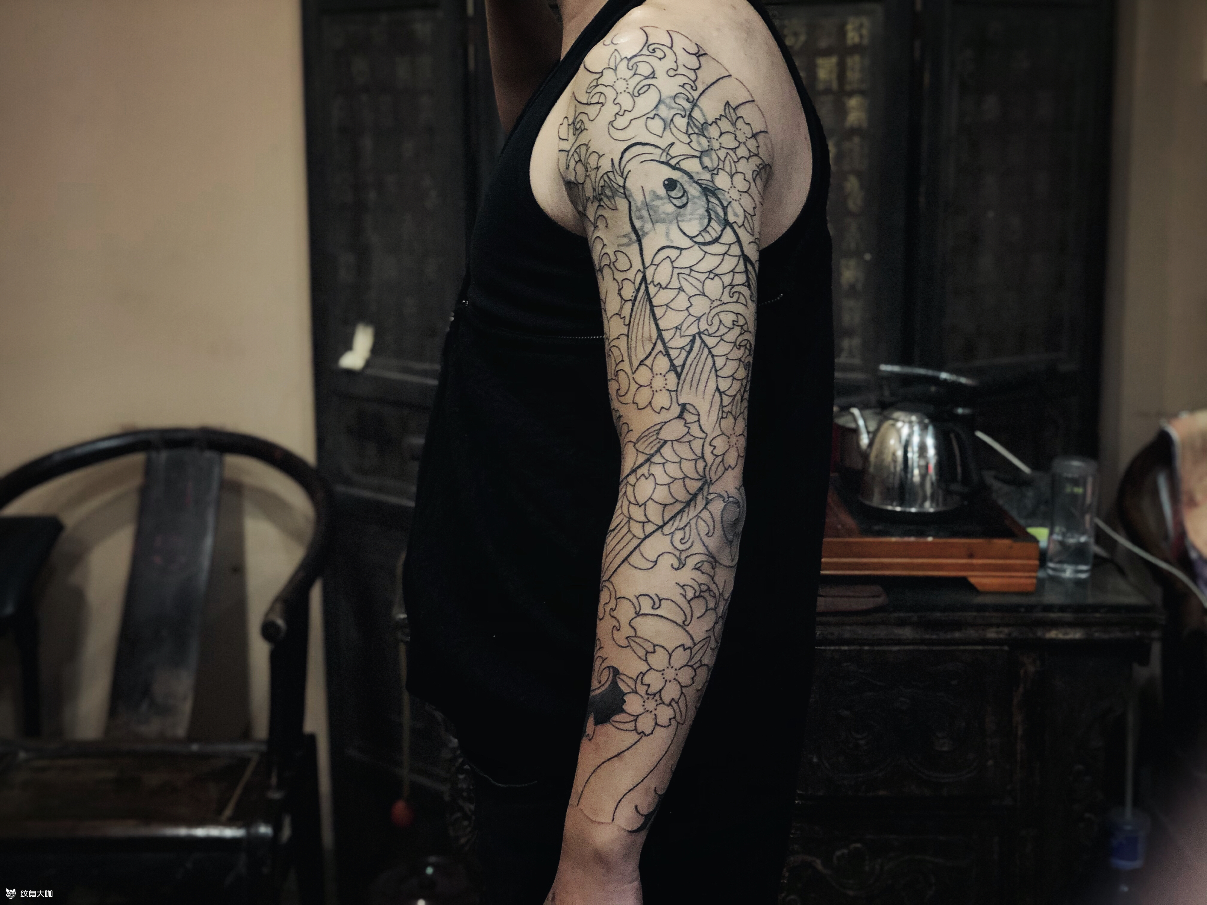 传统锦鲤花臂进度676767