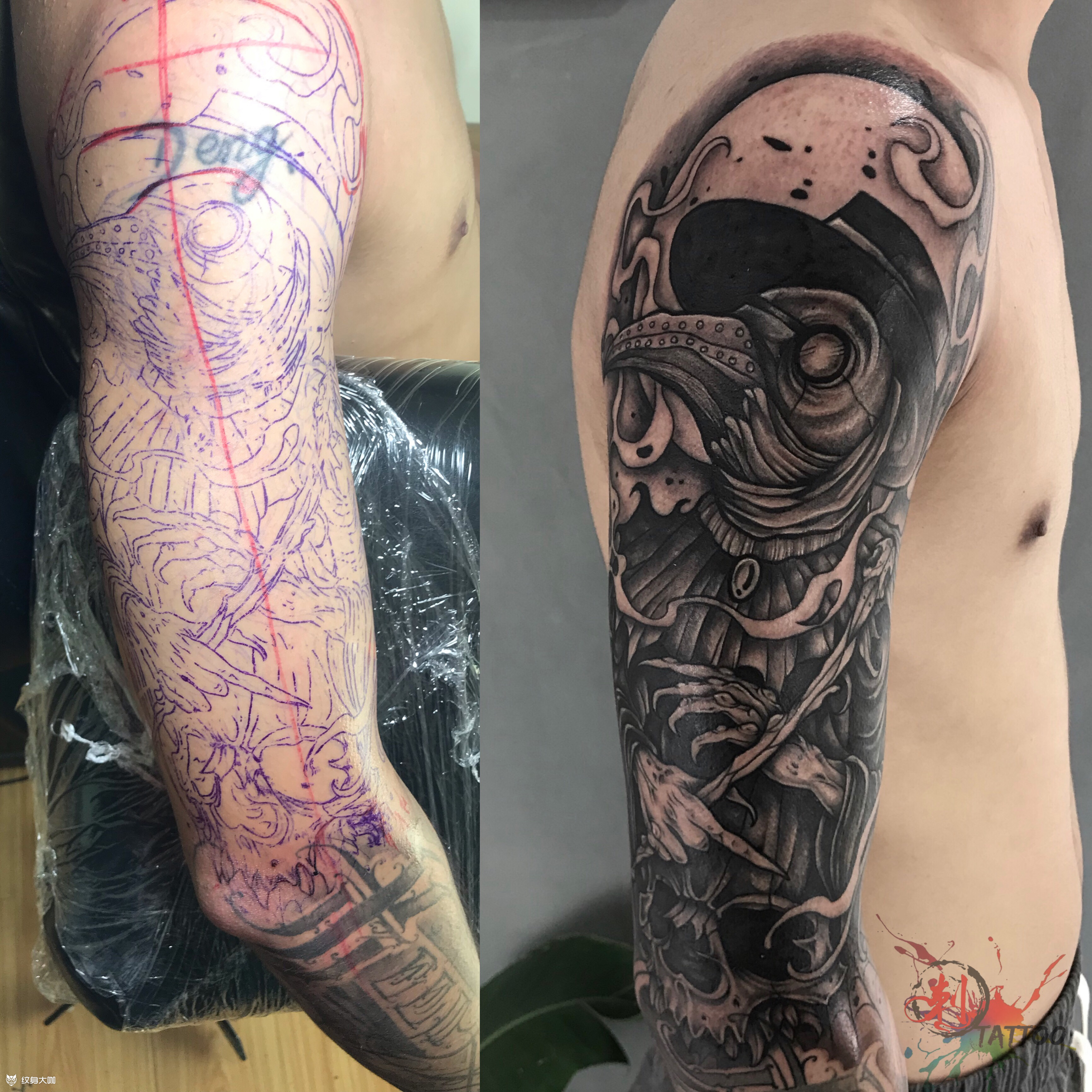 遮盖_纹身图案手稿图片_刺修者-tattoo 的纹身作品集