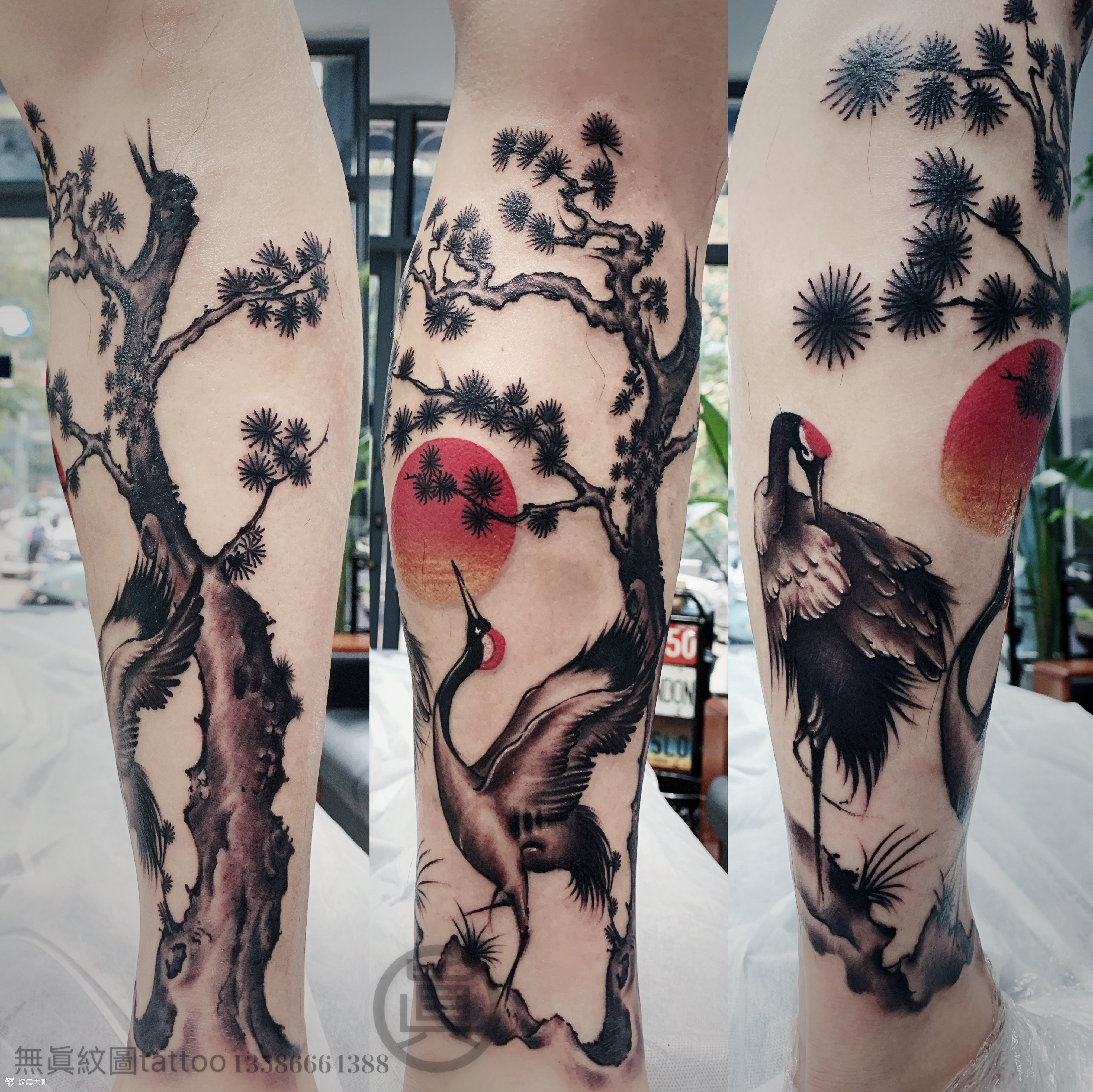 松鹤旭日_纹身吧社区 - 纹身大咖