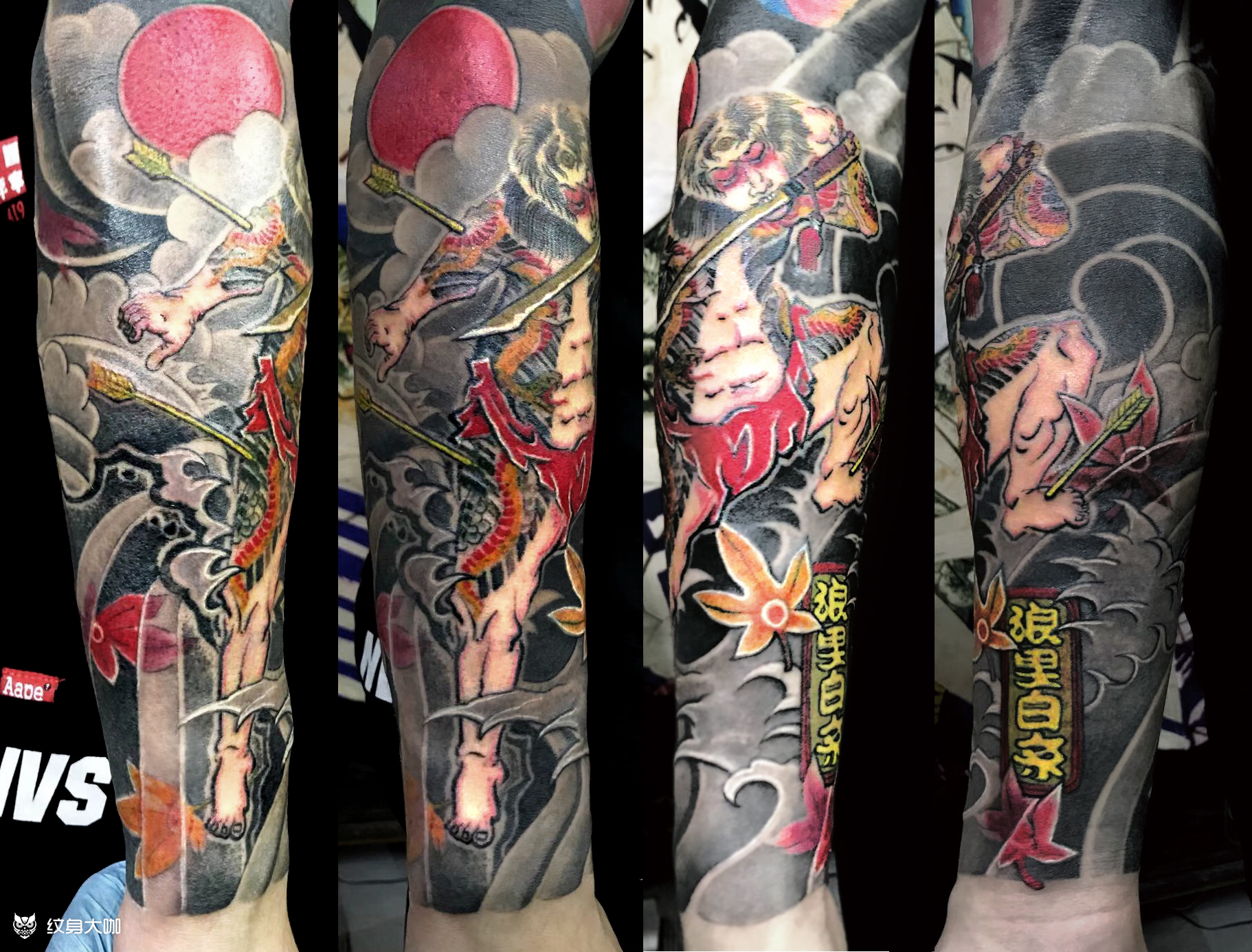 水浒英雄浮世绘老传统张顺_纹身图案手稿图片_胡子亚勇的纹身作品集