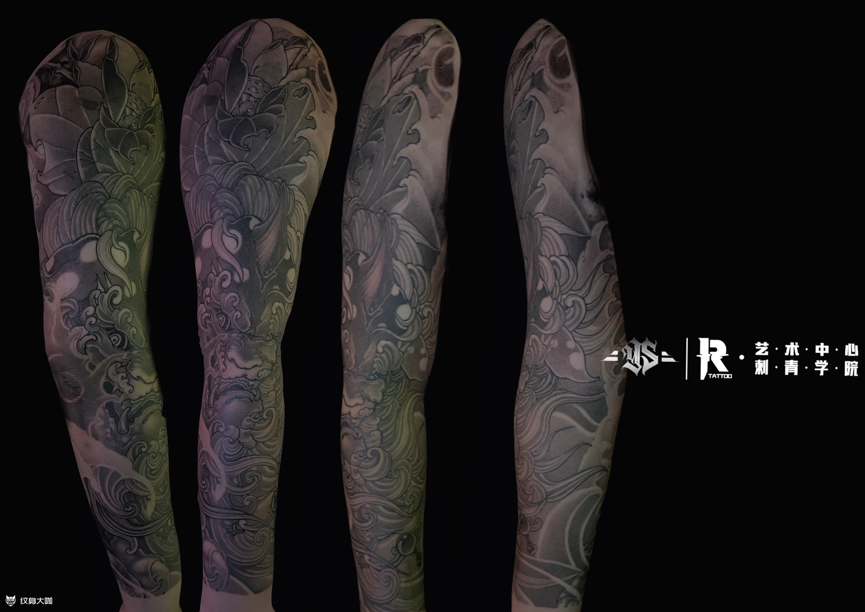 黑灰新传统_纹身图案手稿图片_耀扬的纹身作品集
