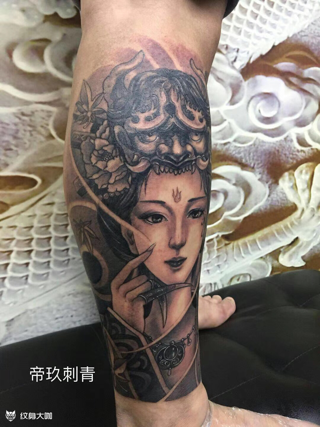 小腿艺妓_纹身吧社区 - 纹身大咖