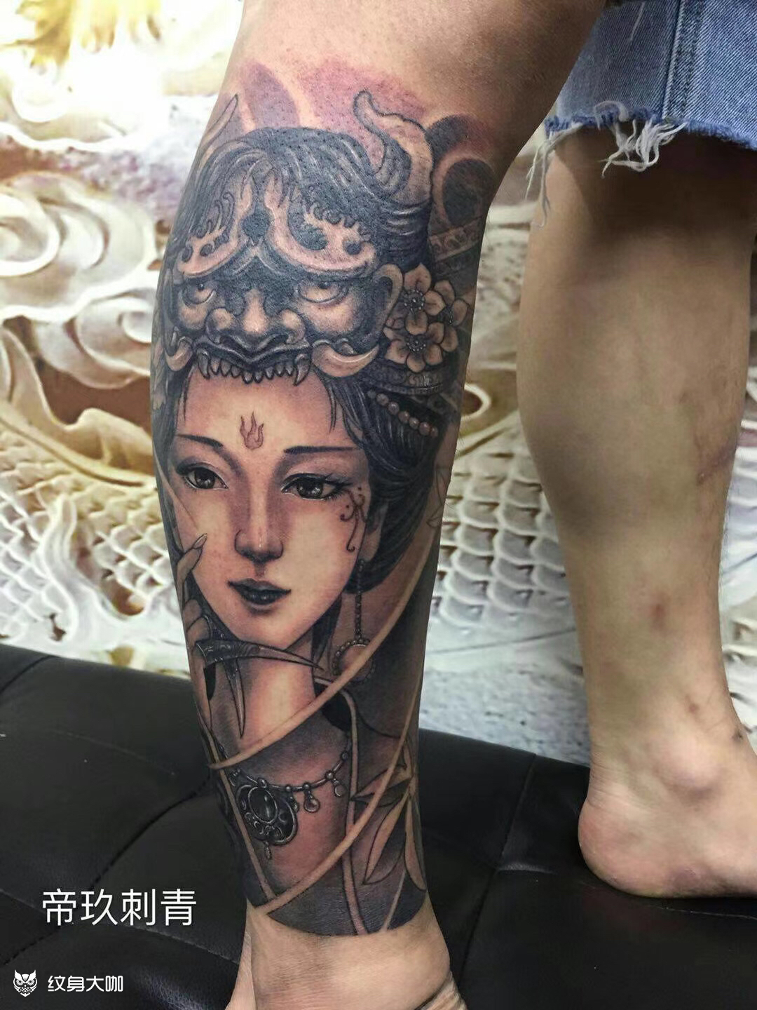 小腿艺妓_纹身吧社区 - 纹身大咖