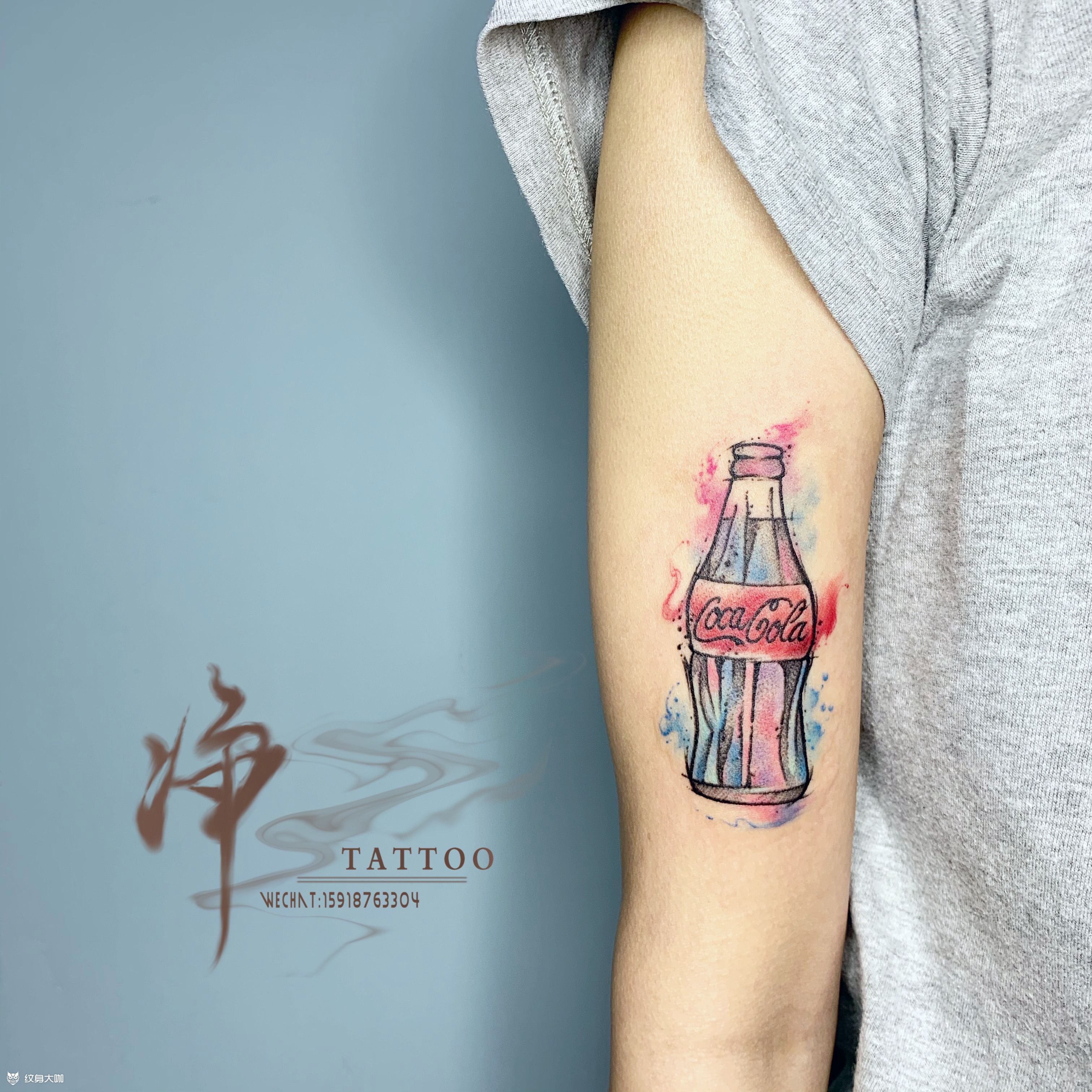 可乐_纹身图案手稿图片__jing的纹身作品集