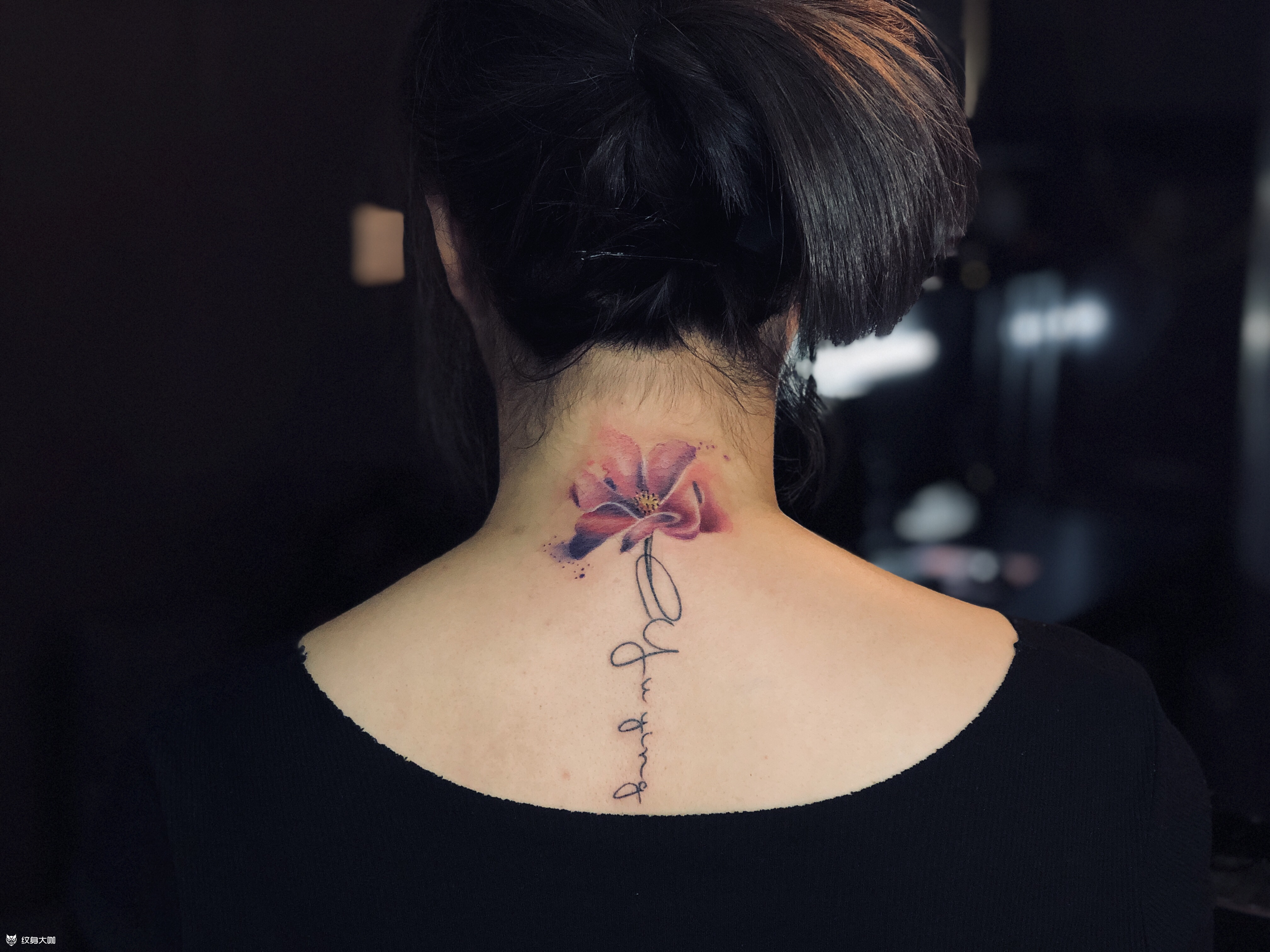 颈部脊椎93_纹身图案手稿图片_阿洋的纹身作品集