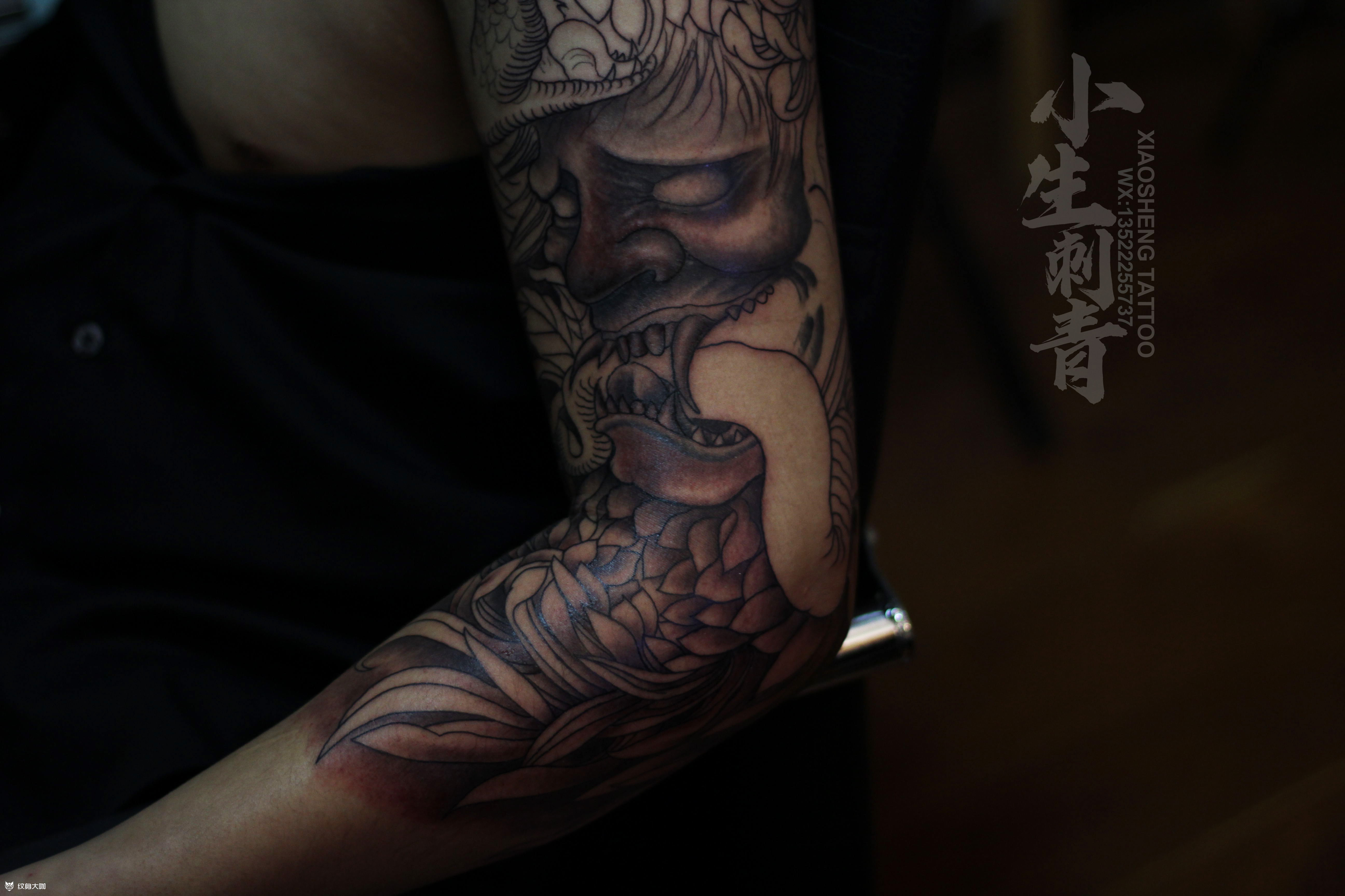 蛇,般若_纹身图案手稿图片_阿生的纹身作品集