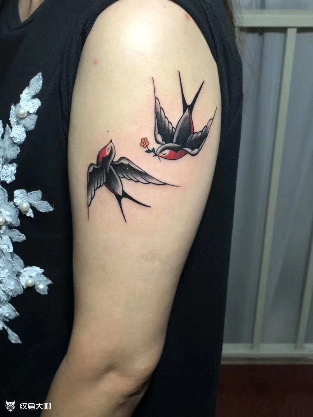 燕子_纹身图案手稿图片_老樊的纹身作品集