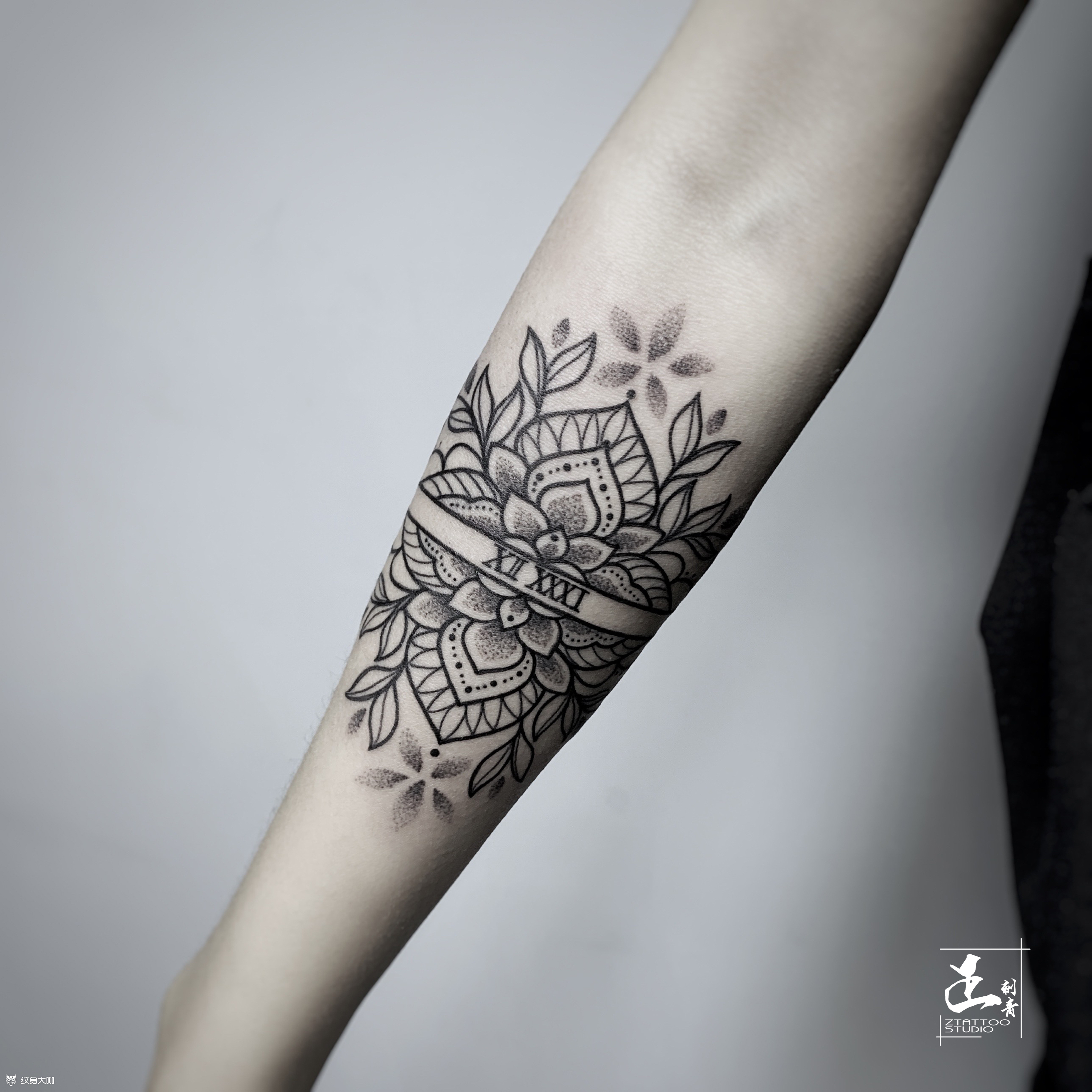 点刺曼达拉_纹身图案手稿图片_晓鹏的纹身作品集