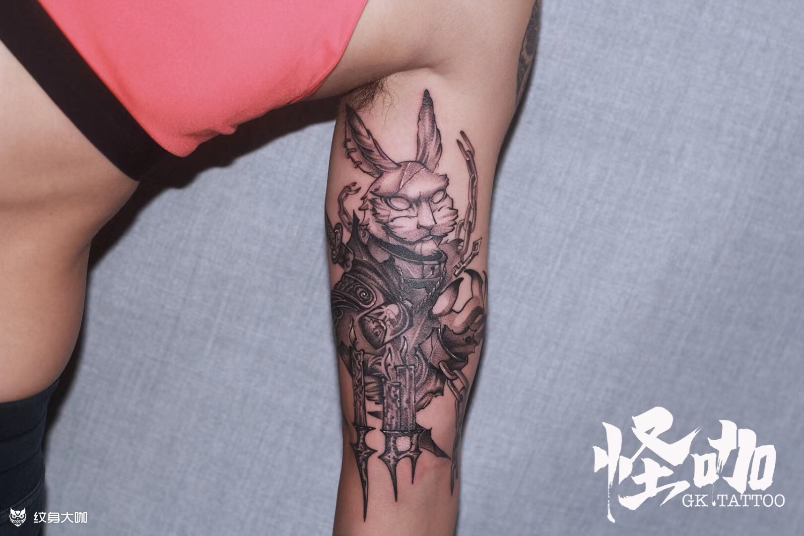 暗黑兔子_纹身图案手稿图片_gktattoo tt的纹身作品集