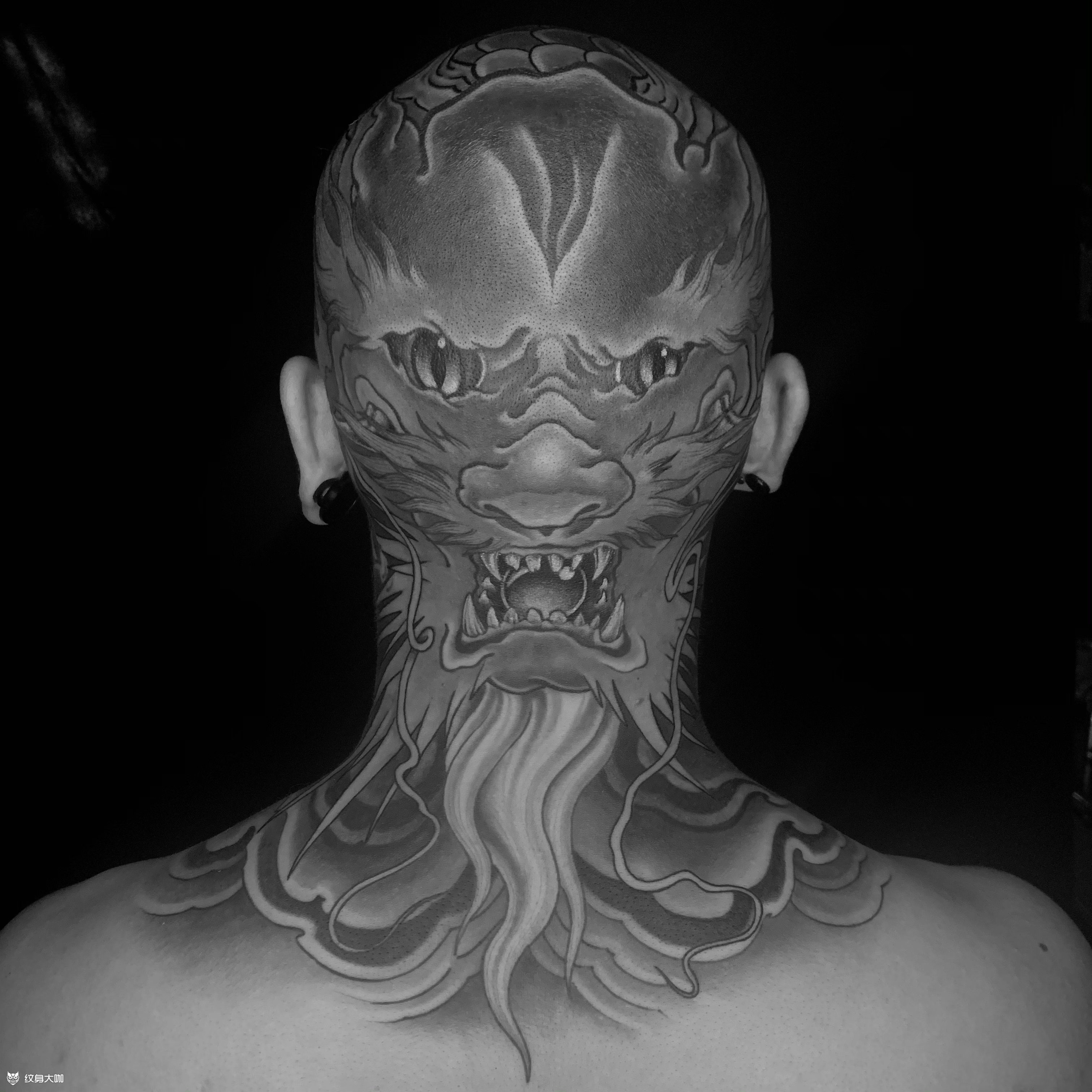 新传统龙头_纹身图案手稿图片_甜辣的纹身作品集
