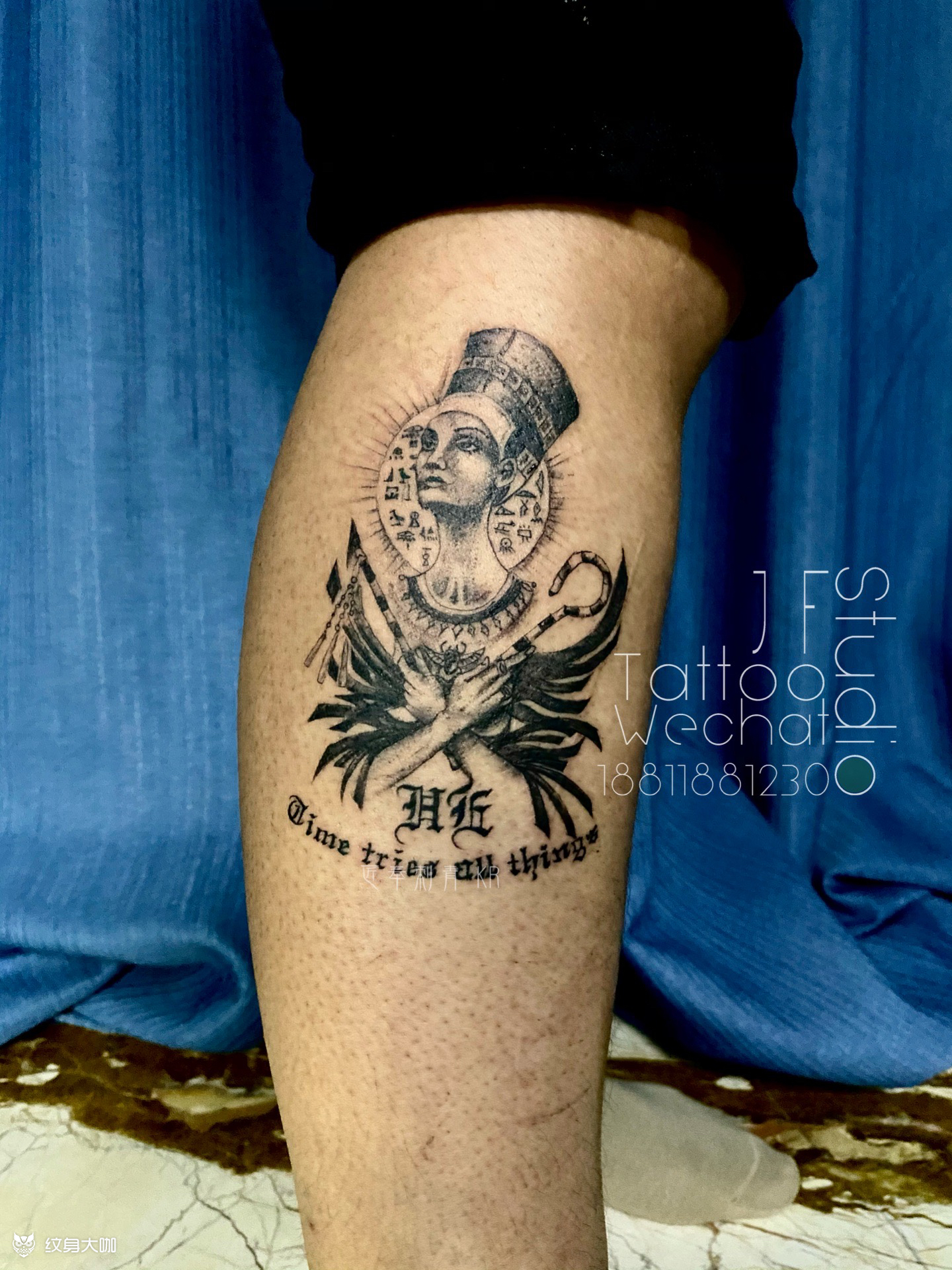 埃及艳后_纹身图案手稿图片_凯瑞的纹身作品集