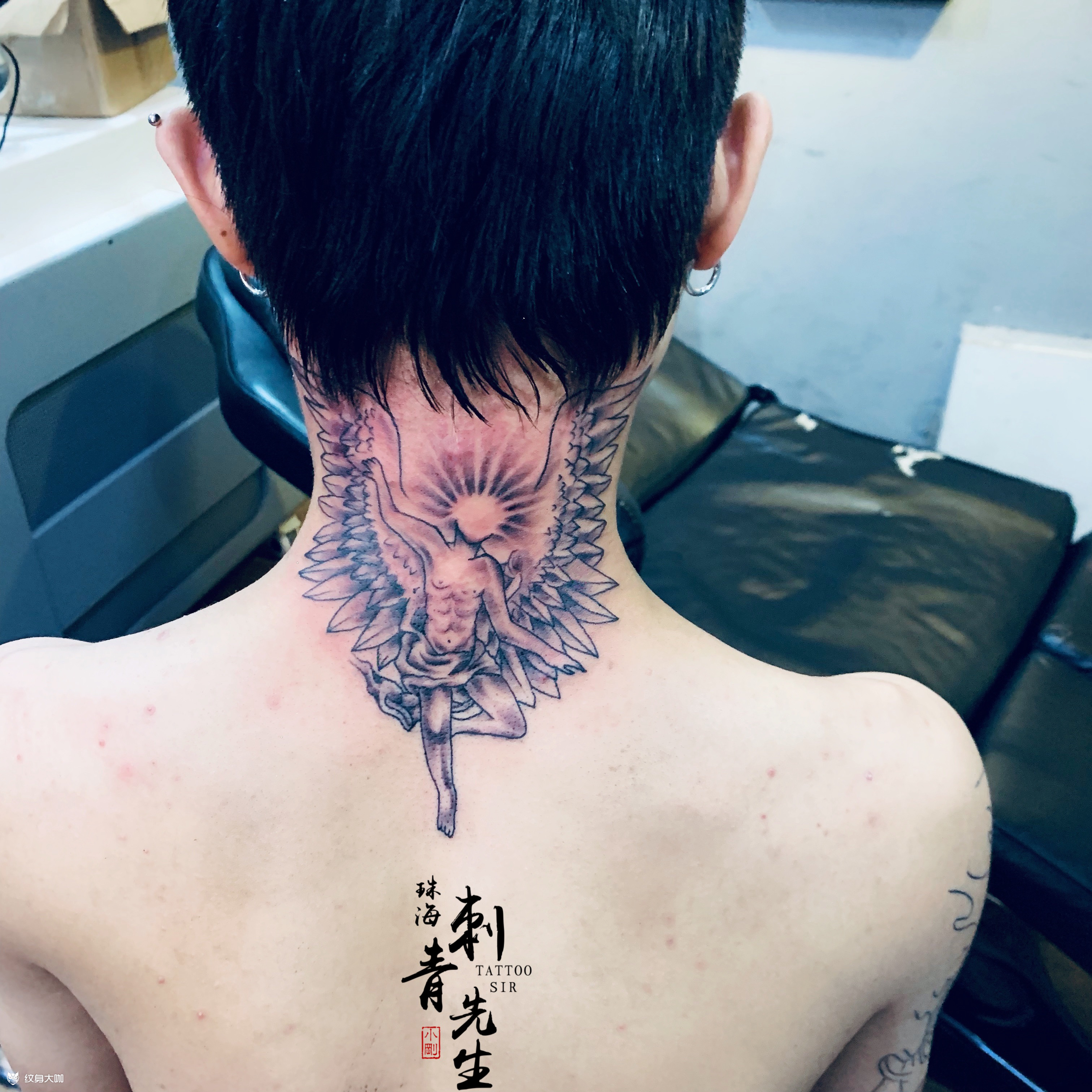 天使_纹身图案手稿图片_阳刚的纹身作品集