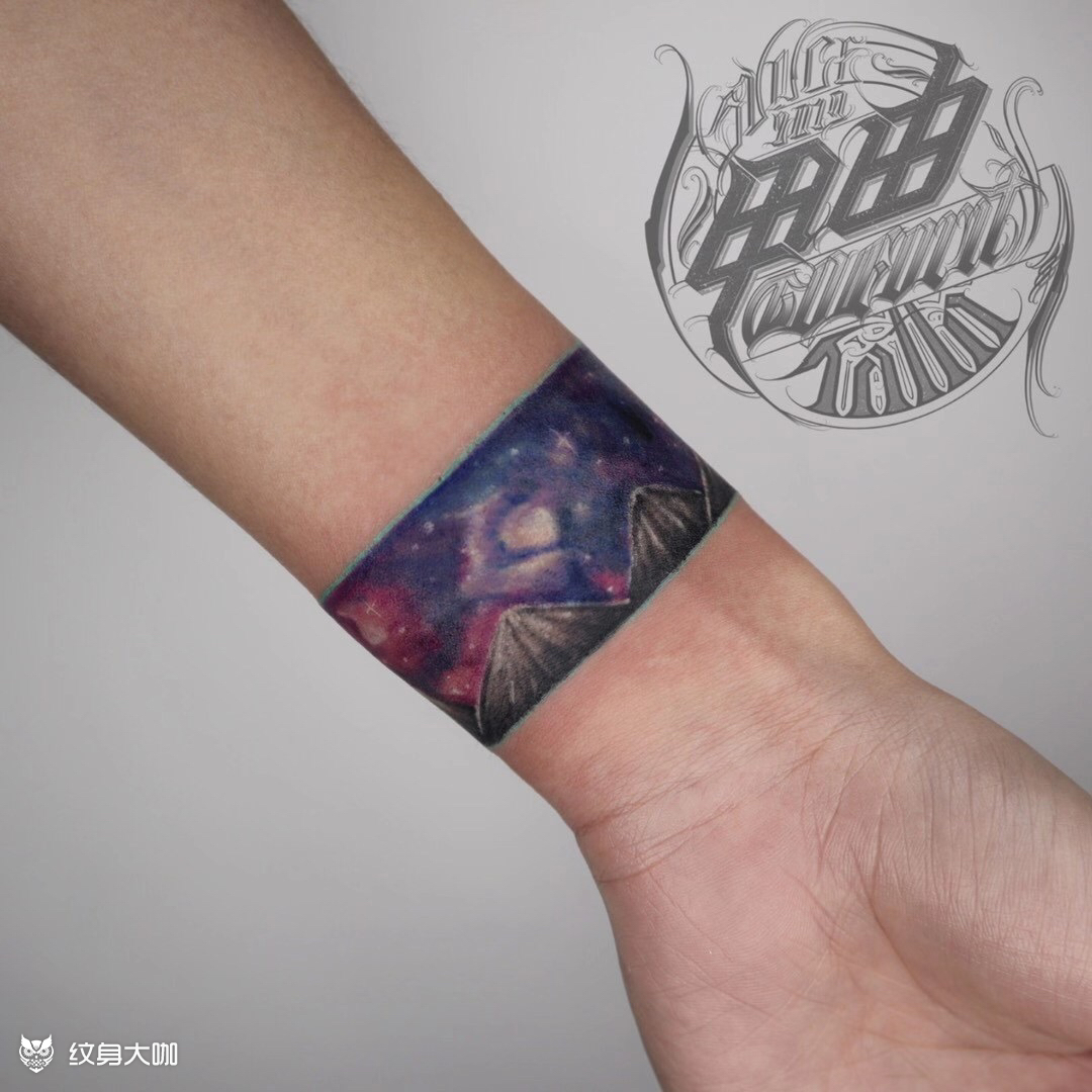 星空手环_纹身图案手稿图片_宇瞳的纹身作品集