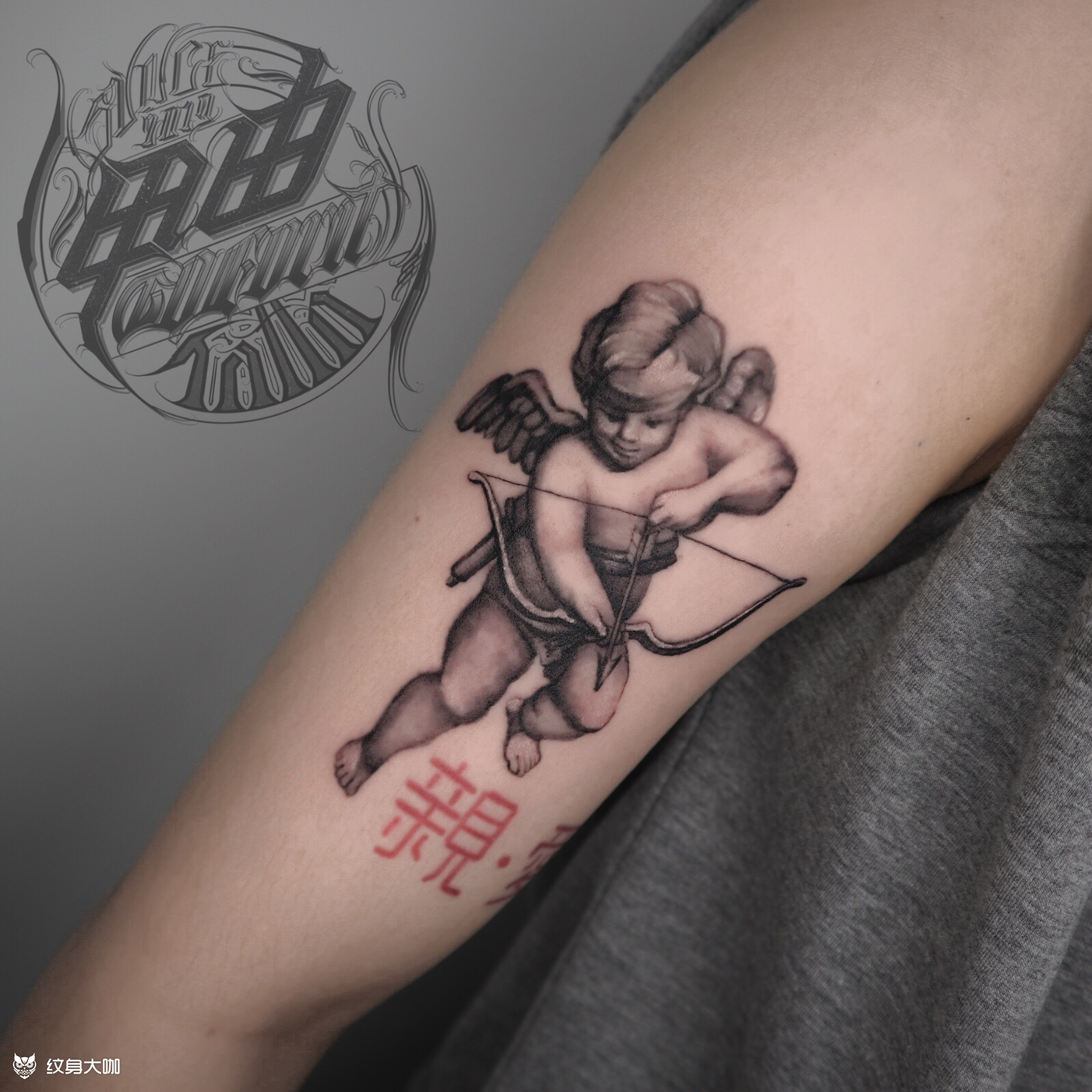写实丘比特_纹身图案手稿图片_宇瞳的纹身作品集