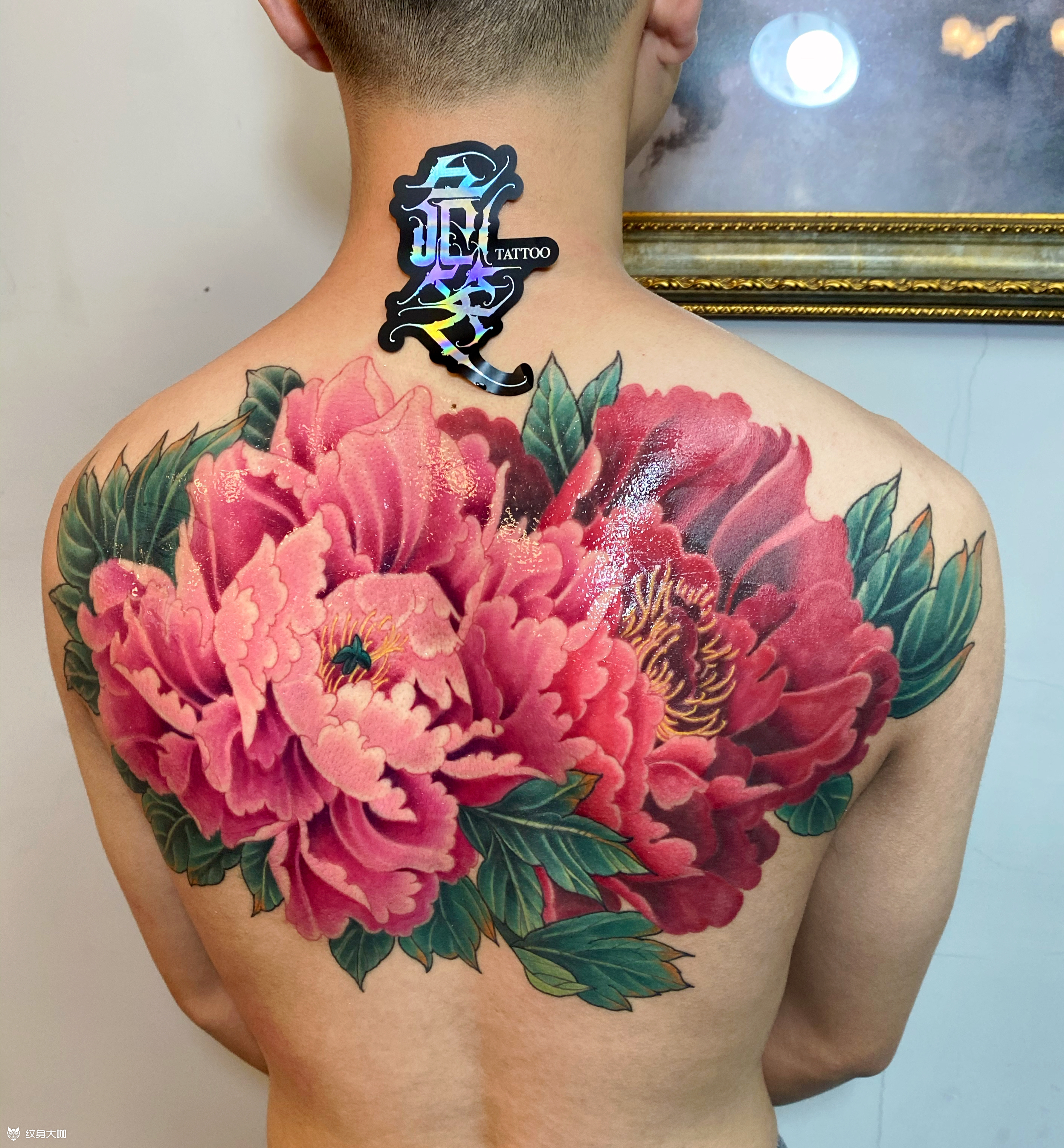 牡丹花_纹身图案手稿图片_周壮的纹身作品集