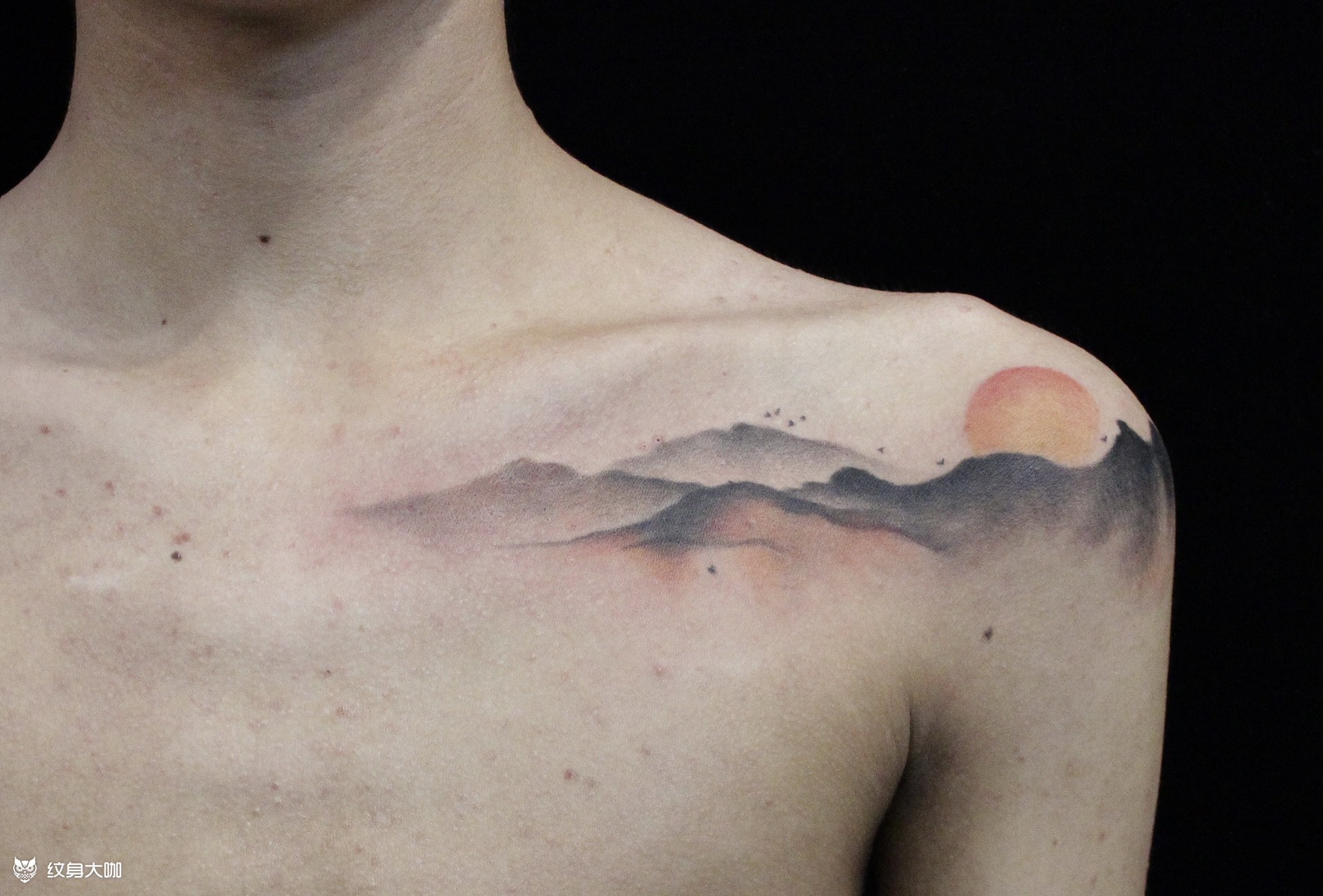 国画山水_纹身吧社区 - 纹身大咖