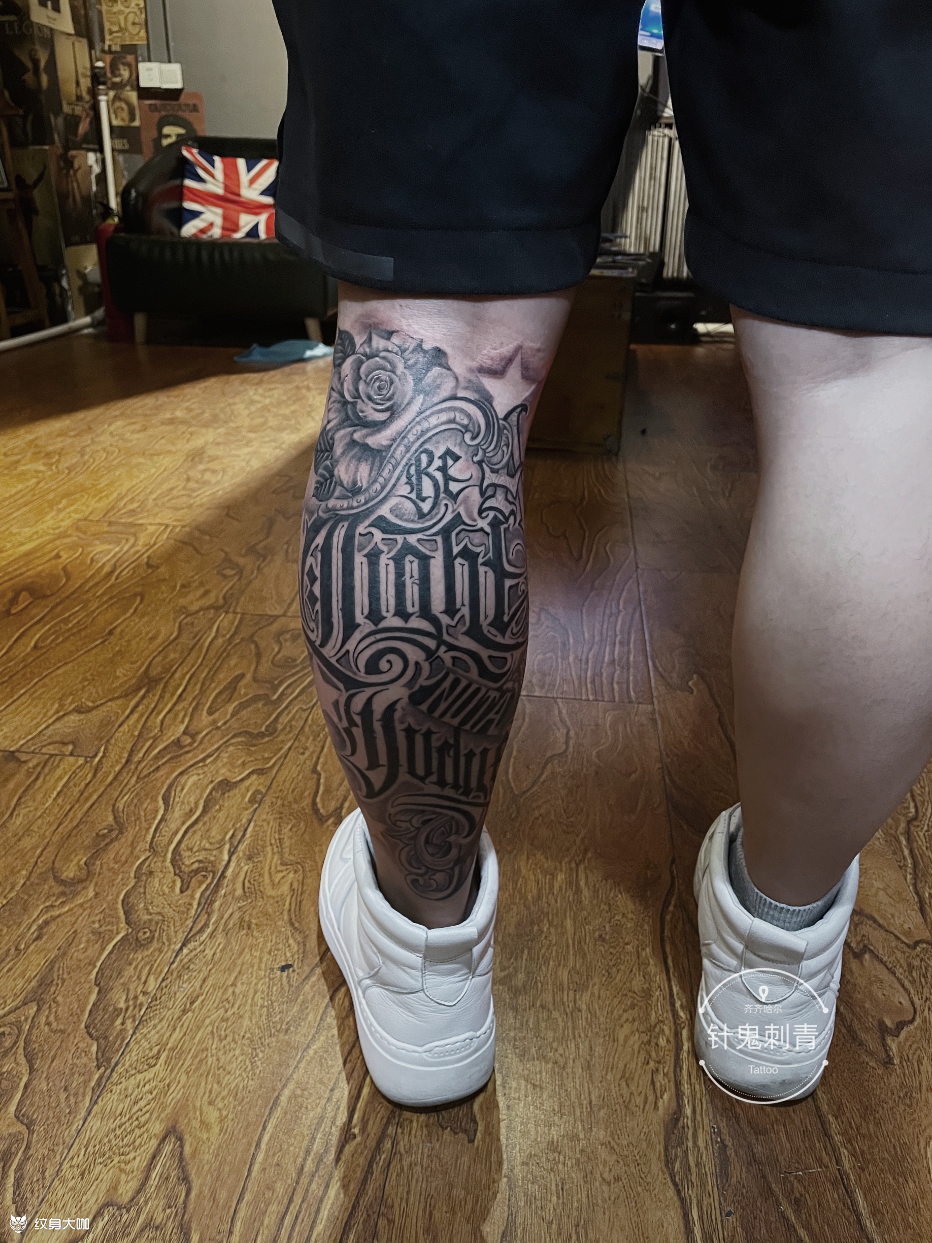 奇卡诺小腿_纹身图案手稿图片_针鬼掌门人的纹身作品集