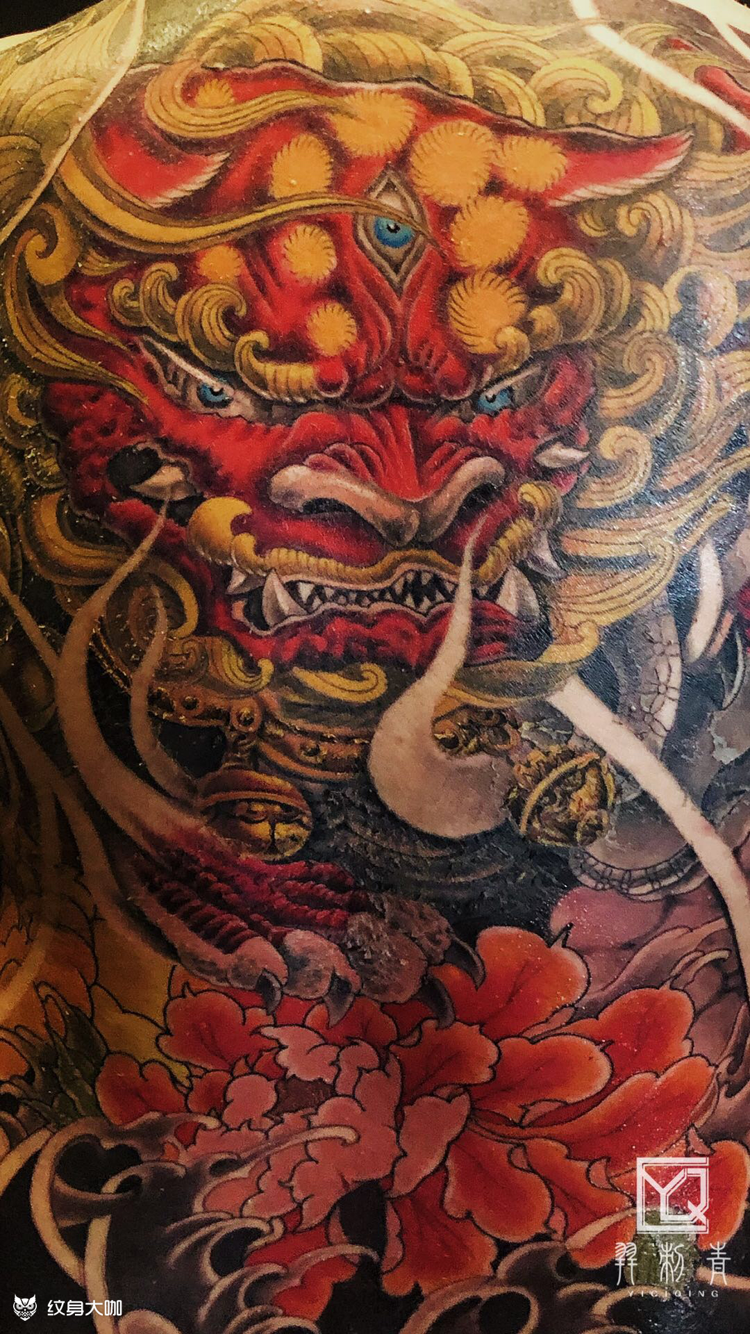 唐狮_纹身图案手稿图片_王浩的纹身作品集