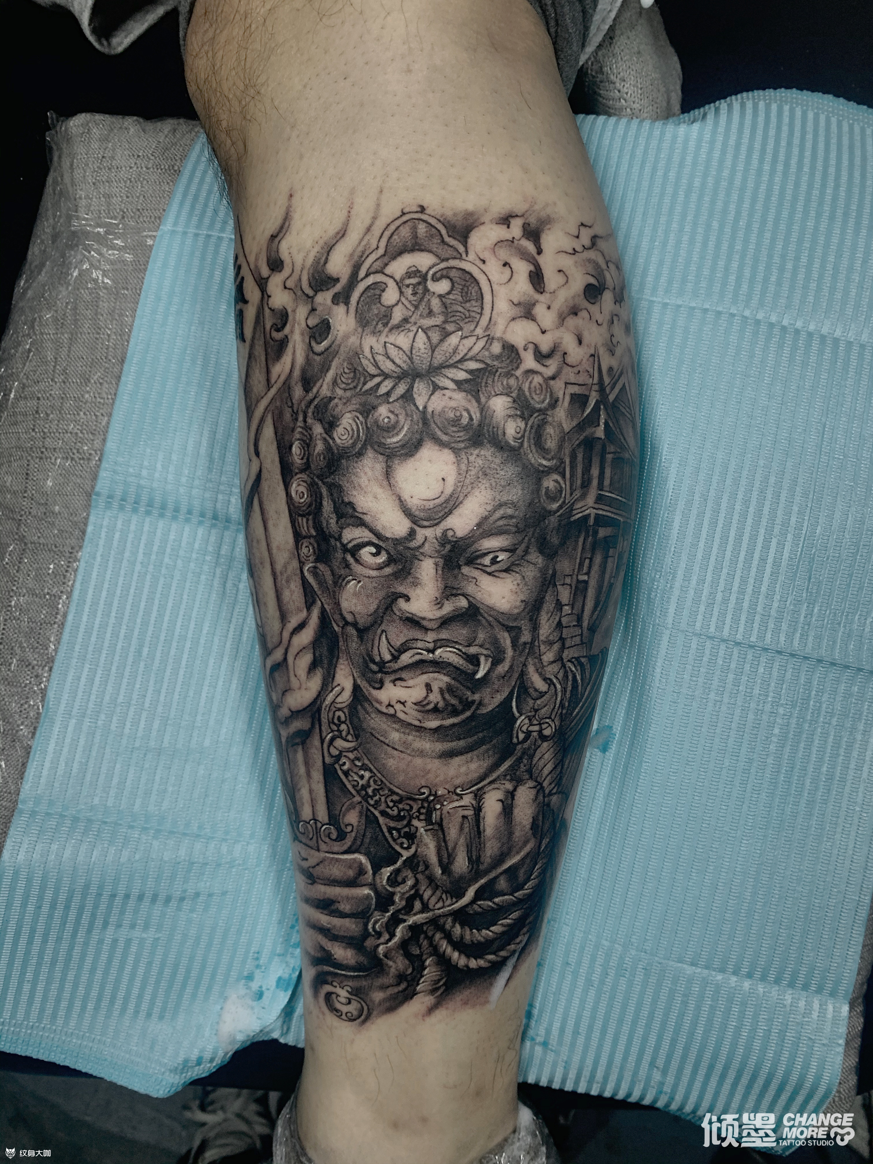 不动明王_纹身图案手稿图片_陈致君的纹身作品集