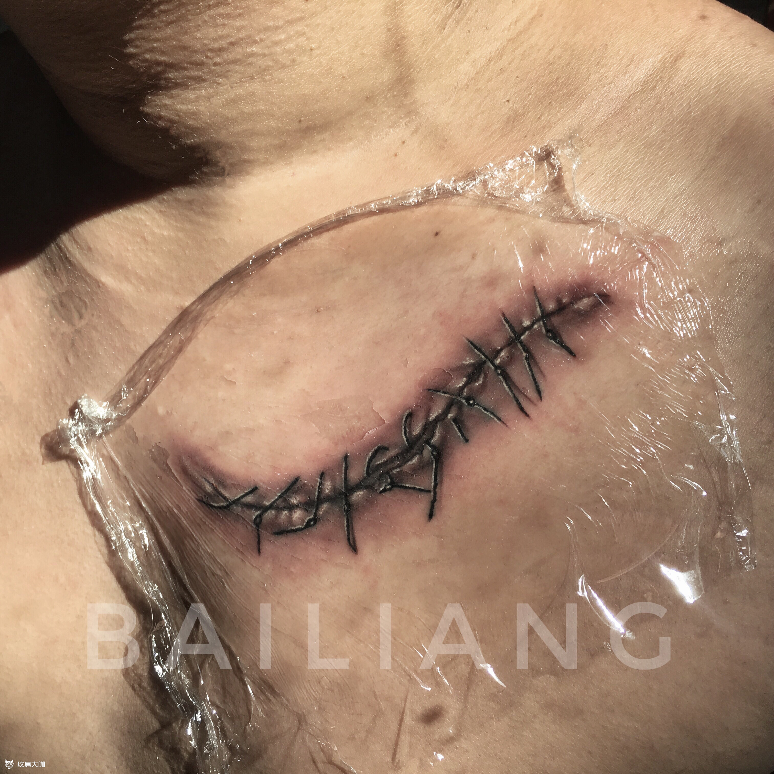 疤痕_纹身图案手稿图片_柏良的纹身作品集