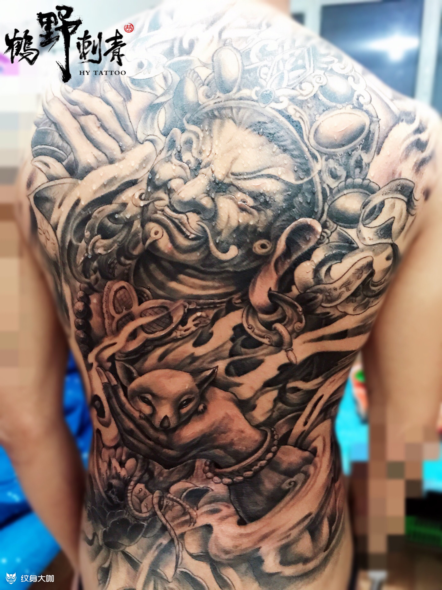 黄财神_纹身图案手稿图片_范哲的纹身作品集