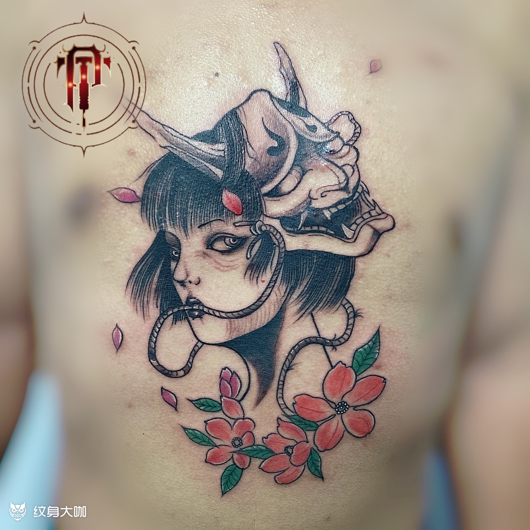 艺妓般若_纹身图案手稿图片_高家奇的纹身作品集