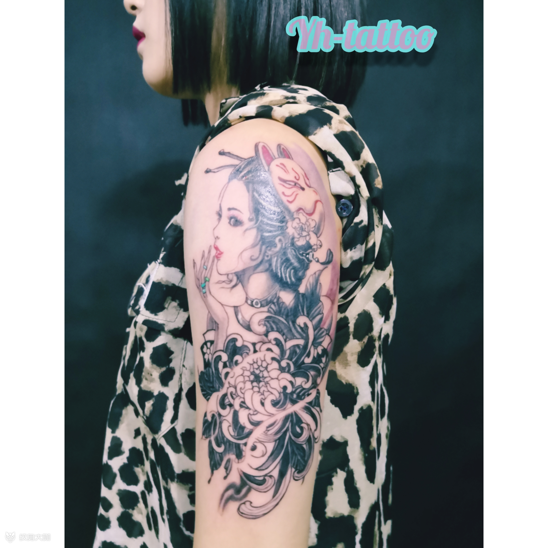 艺伎_纹身图案手稿图片_弘道的纹身作品集