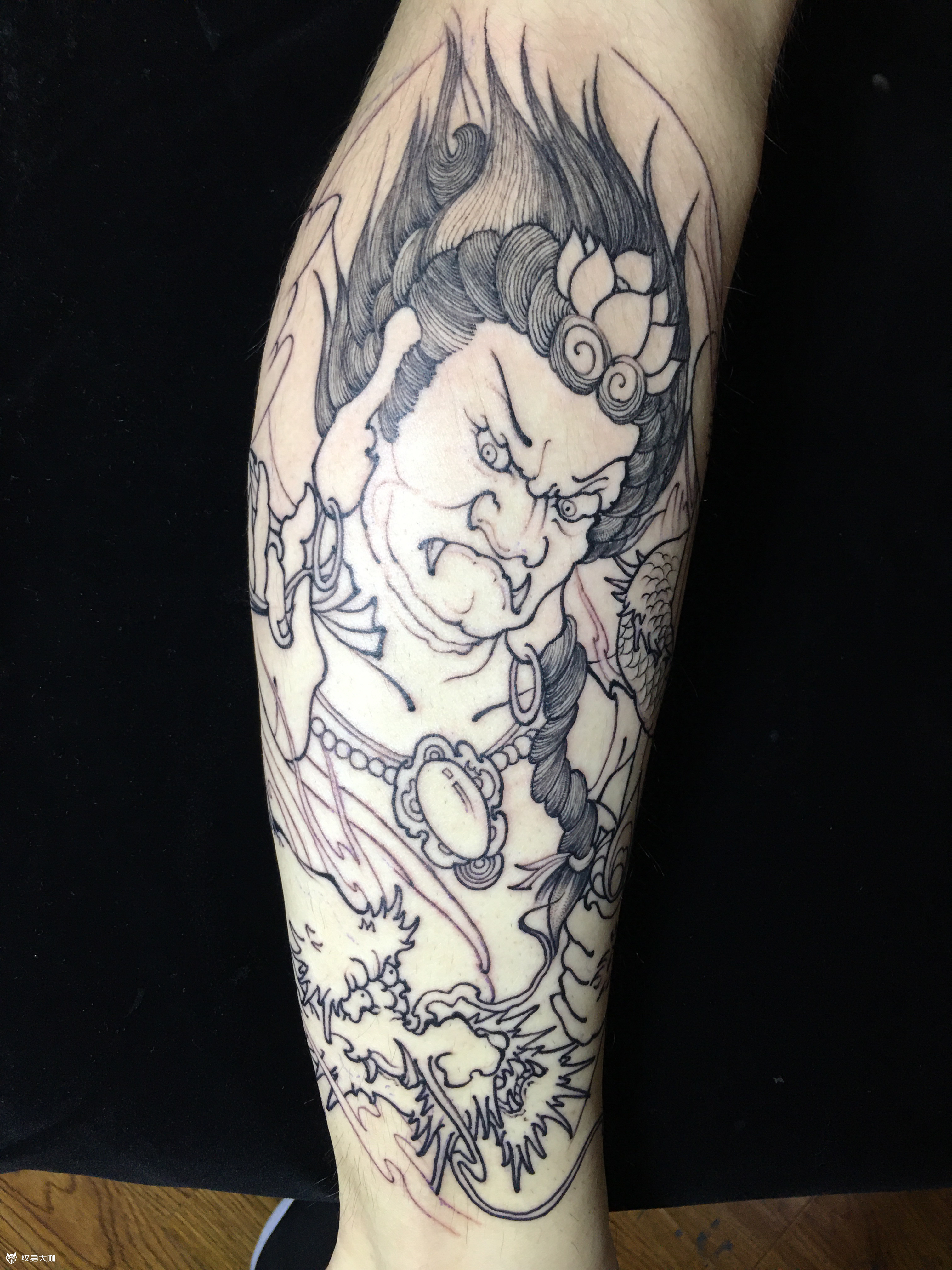 不动明王_纹身图案手稿图片_安徽合肥刺卿师的纹身作品集
