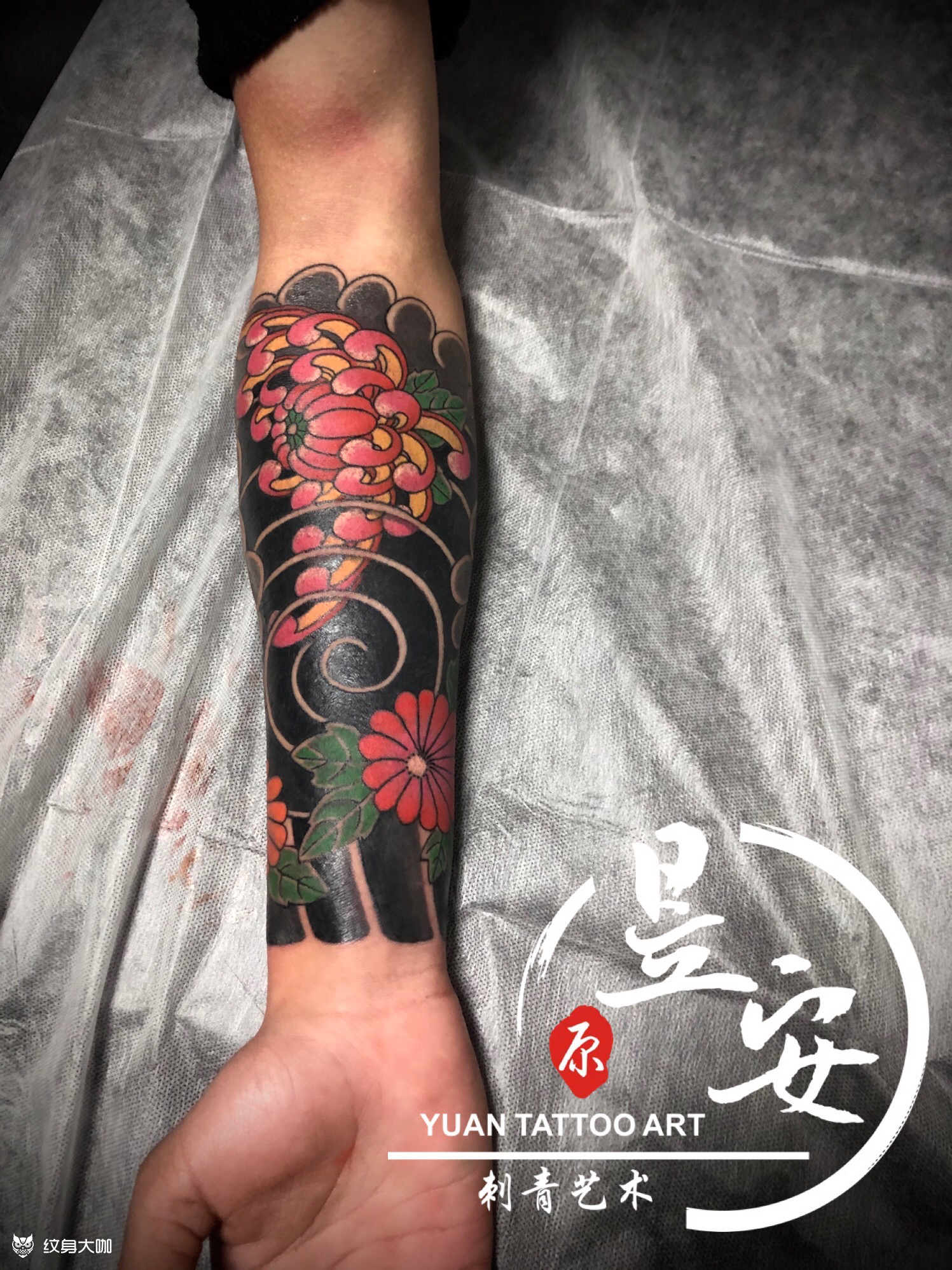 老传统包小臂_纹身图案手稿图片_合肥昱安刺 tattoo的纹身作品集