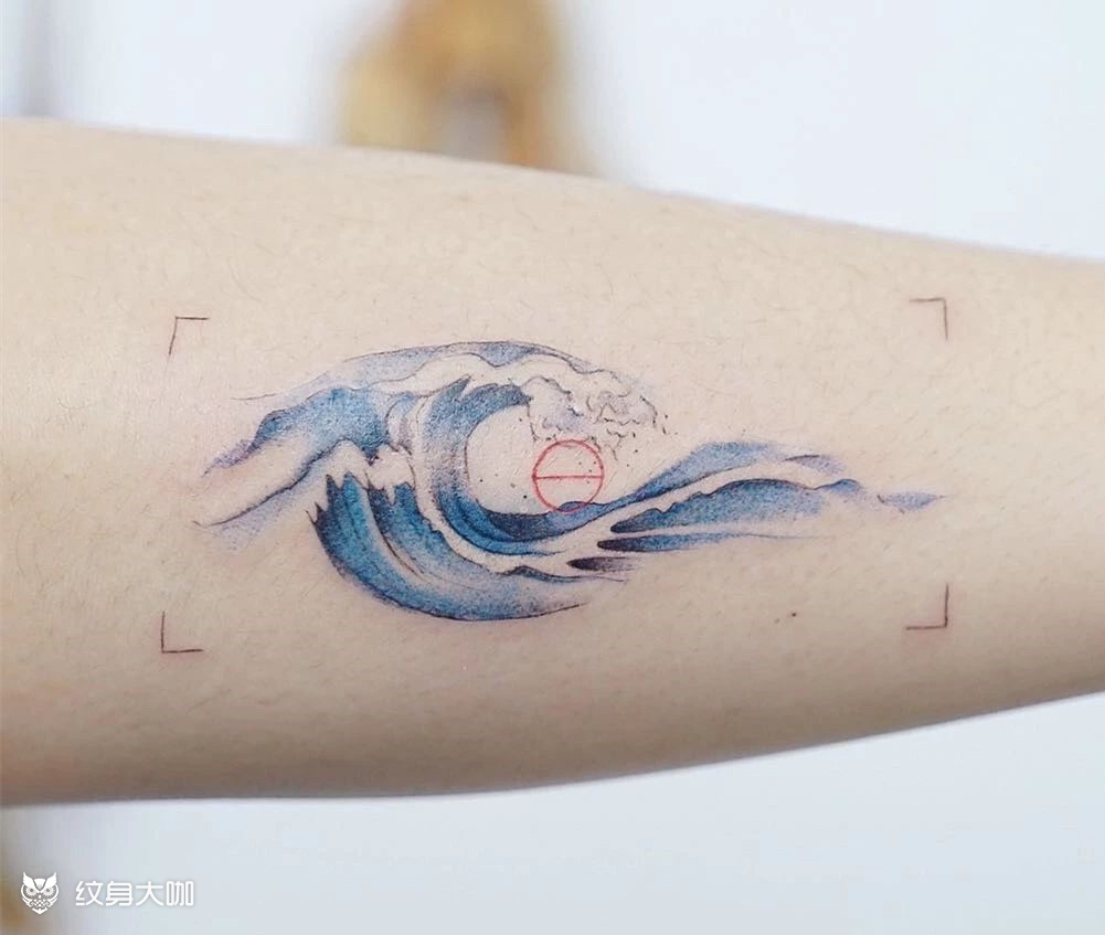 海浪纹身_纹身图案手稿图片_老王的纹身作品集