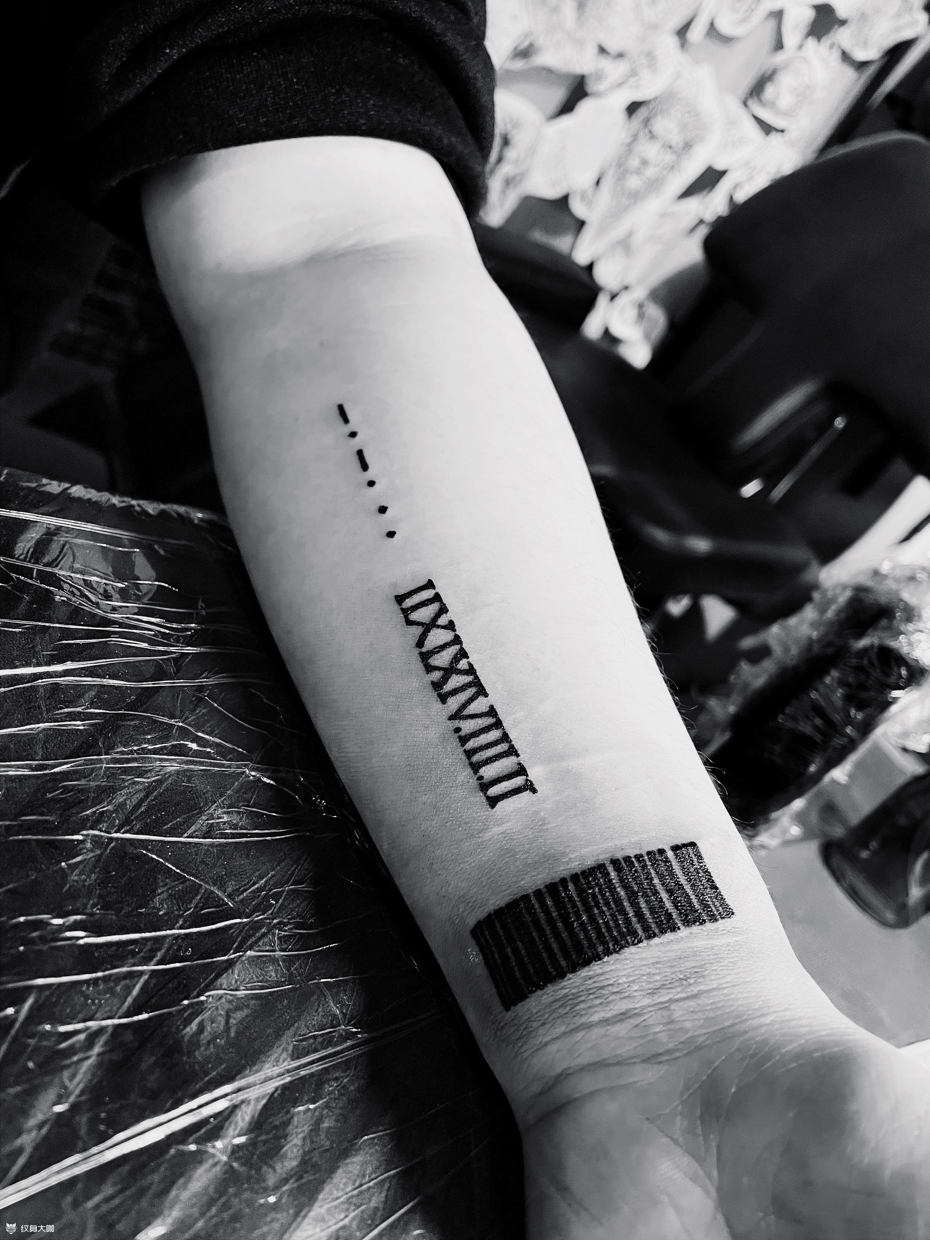 条形码_纹身图案手稿图片_小九的纹身作品集