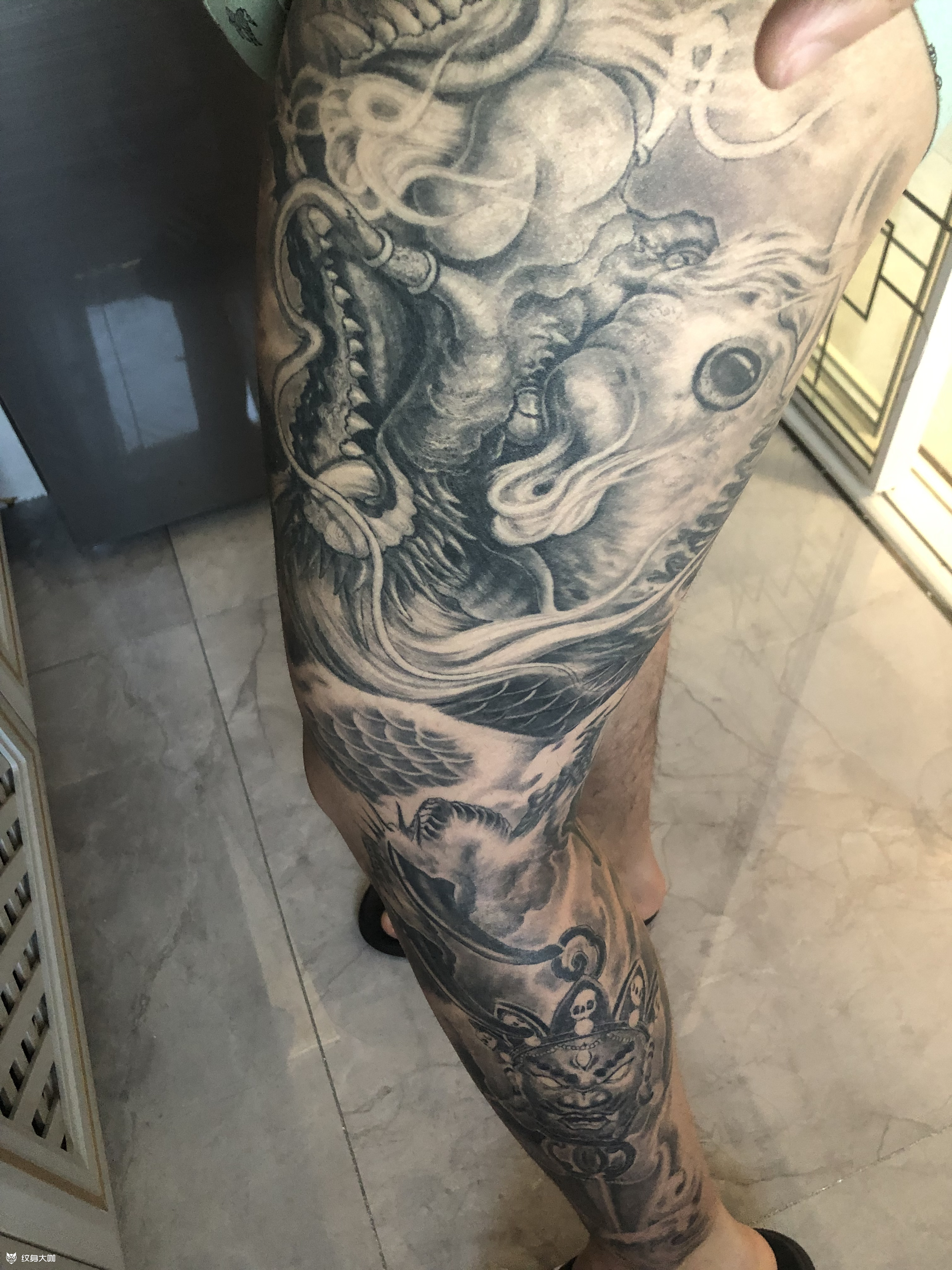 大腿龙 小腿金刚降魔杵 未完 _纹身吧社区 - 纹身大咖