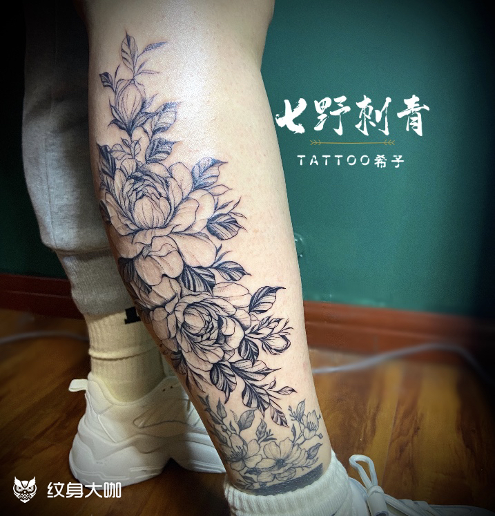 韩式素花 ps:夏天的时候 希_纹身吧社区 - 纹身大咖