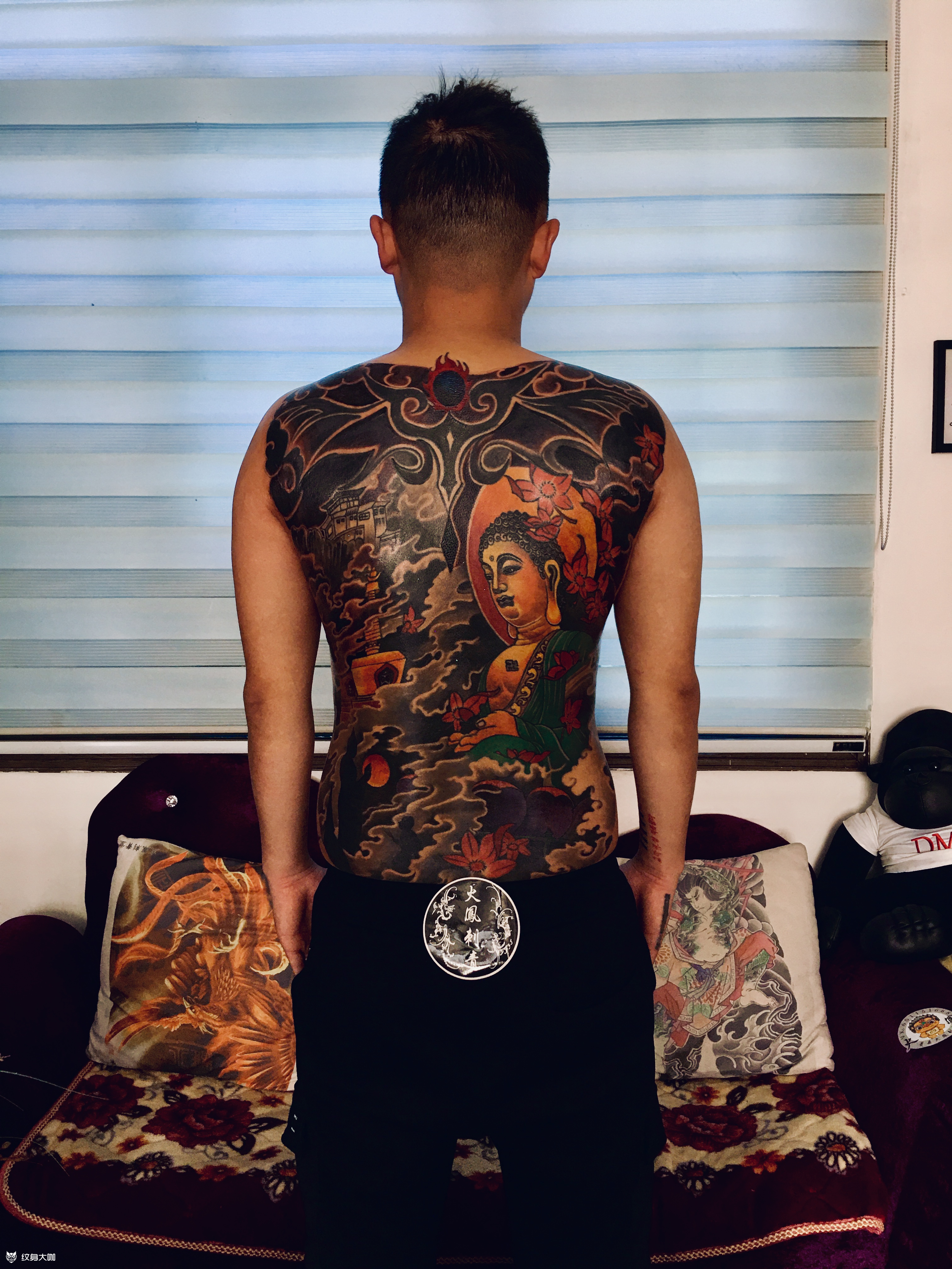 大日如来_纹身图案手稿图片_王默的纹身作品集
