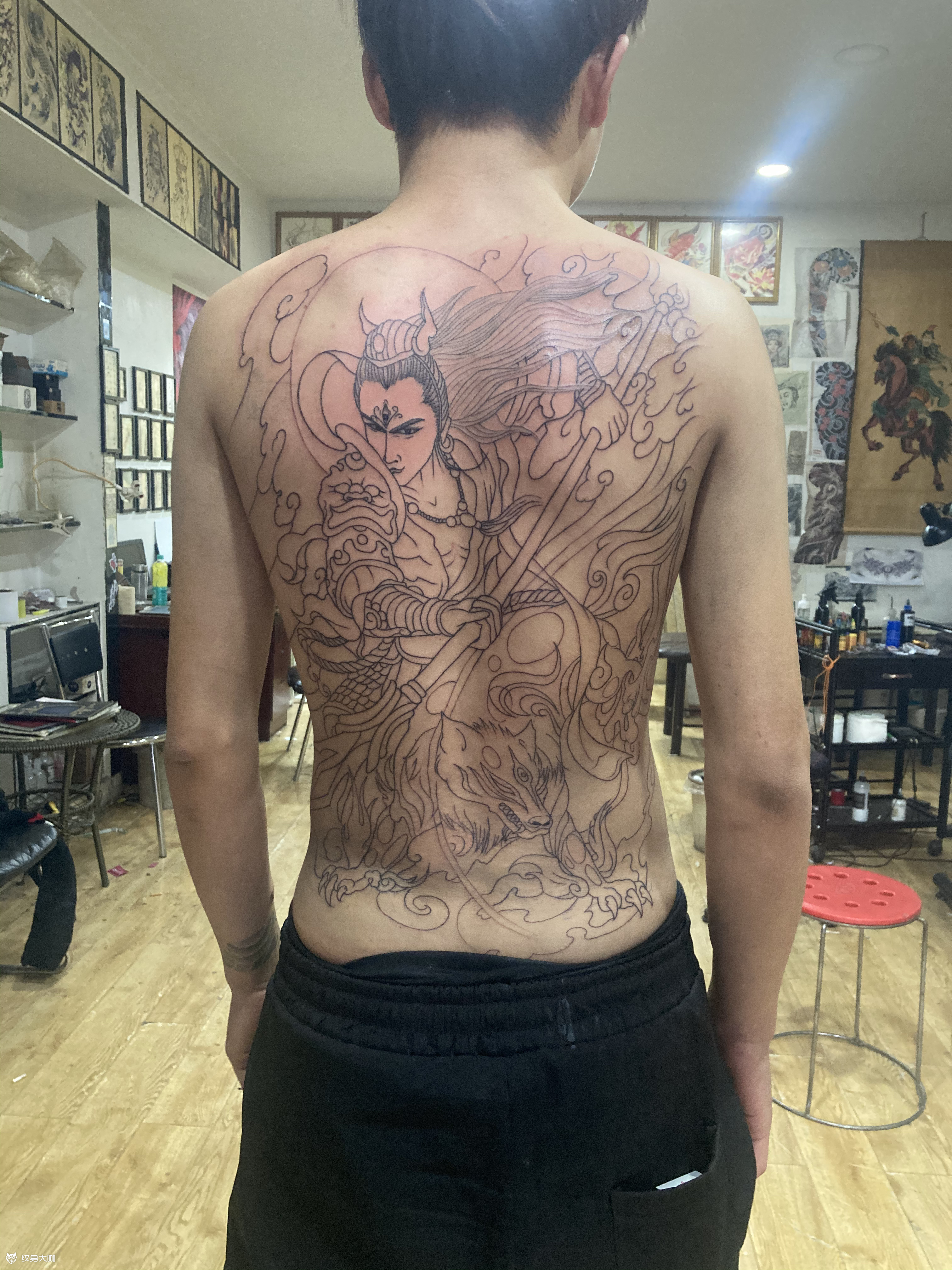 二郎神_纹身图案手稿图片_李明举的纹身作品集