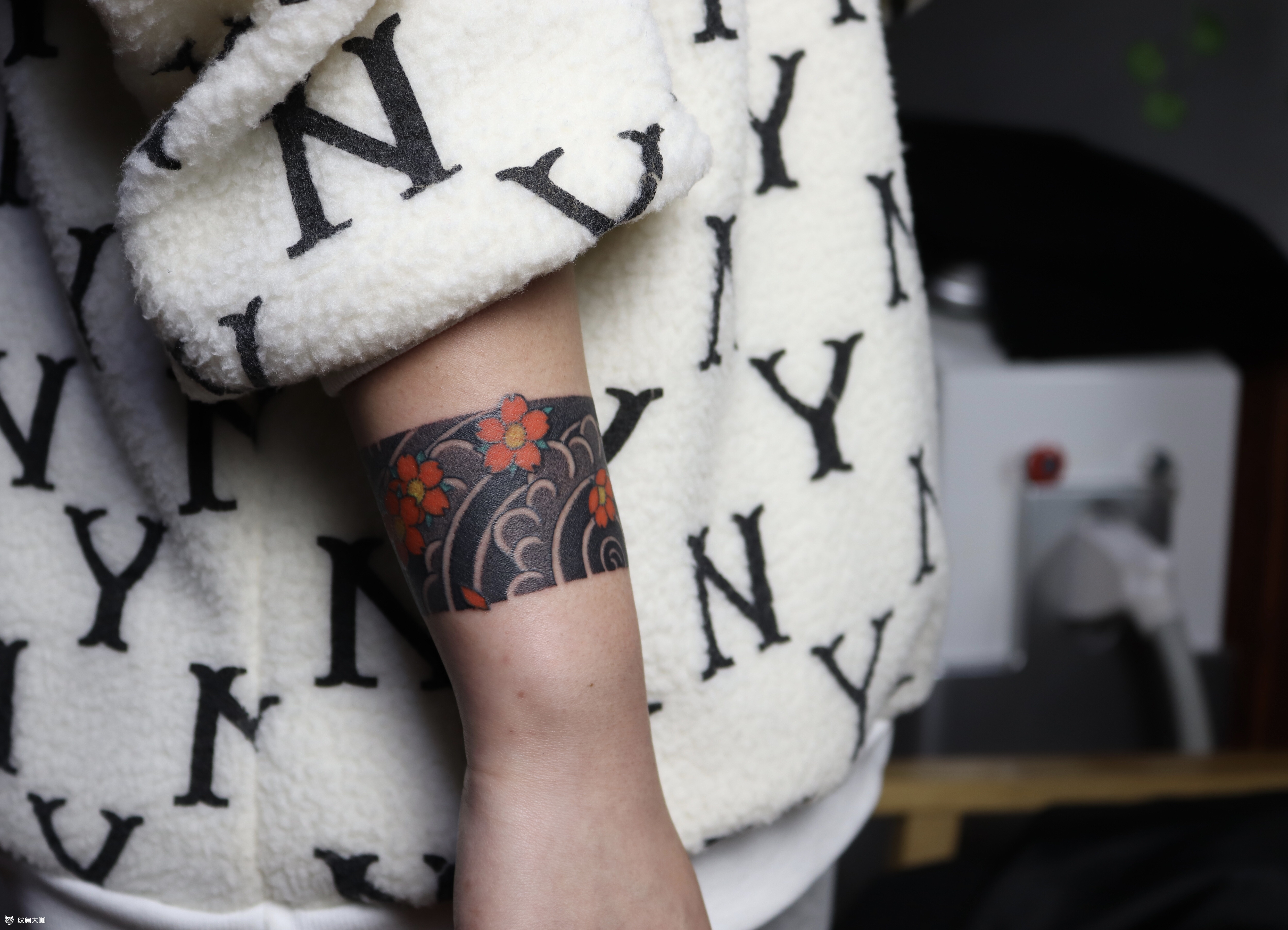 日式樱花手环_纹身图案手稿图片_赤焰阁的纹身作品集