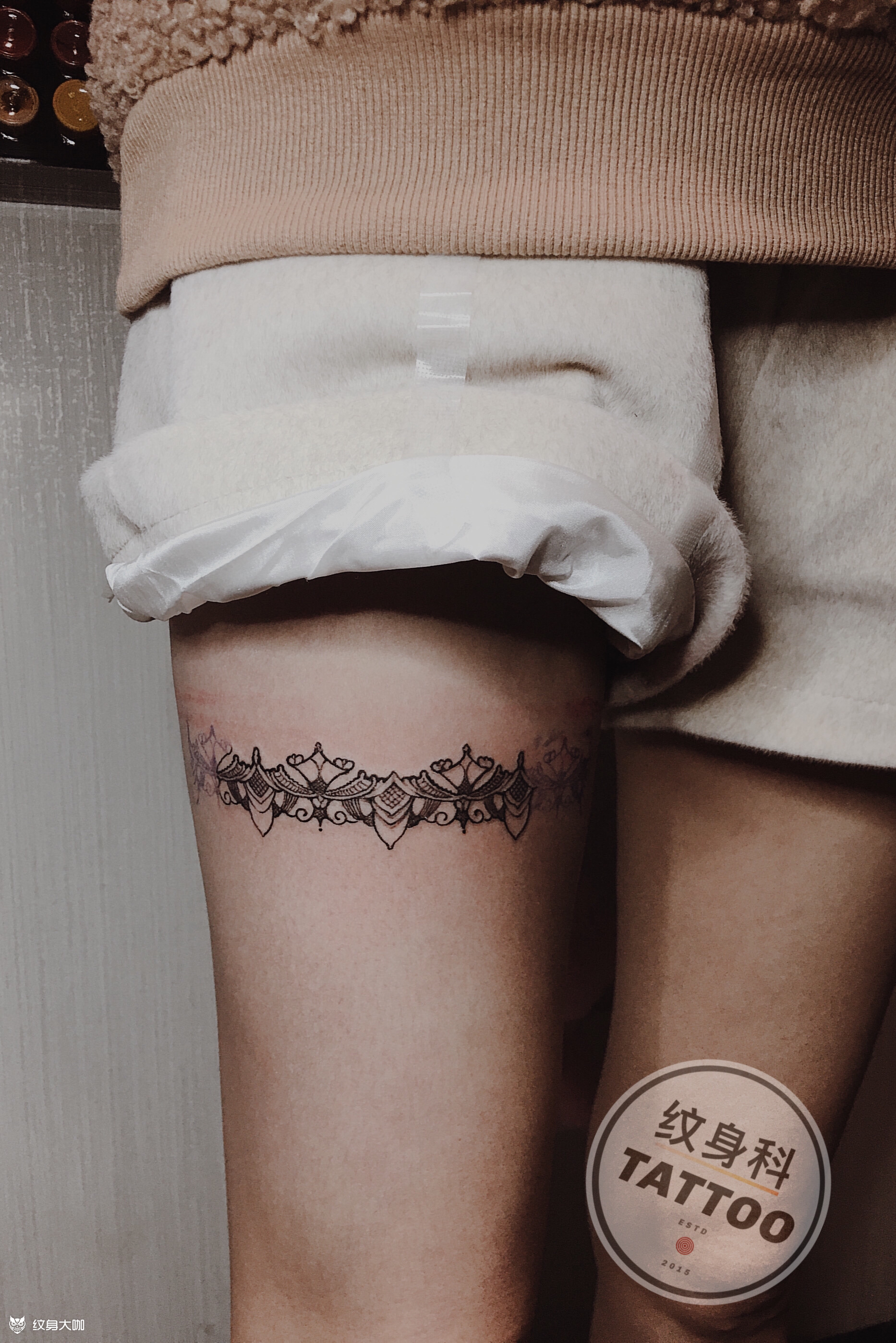 腿环_纹身图案手稿图片_小宋大夫的纹身作品集